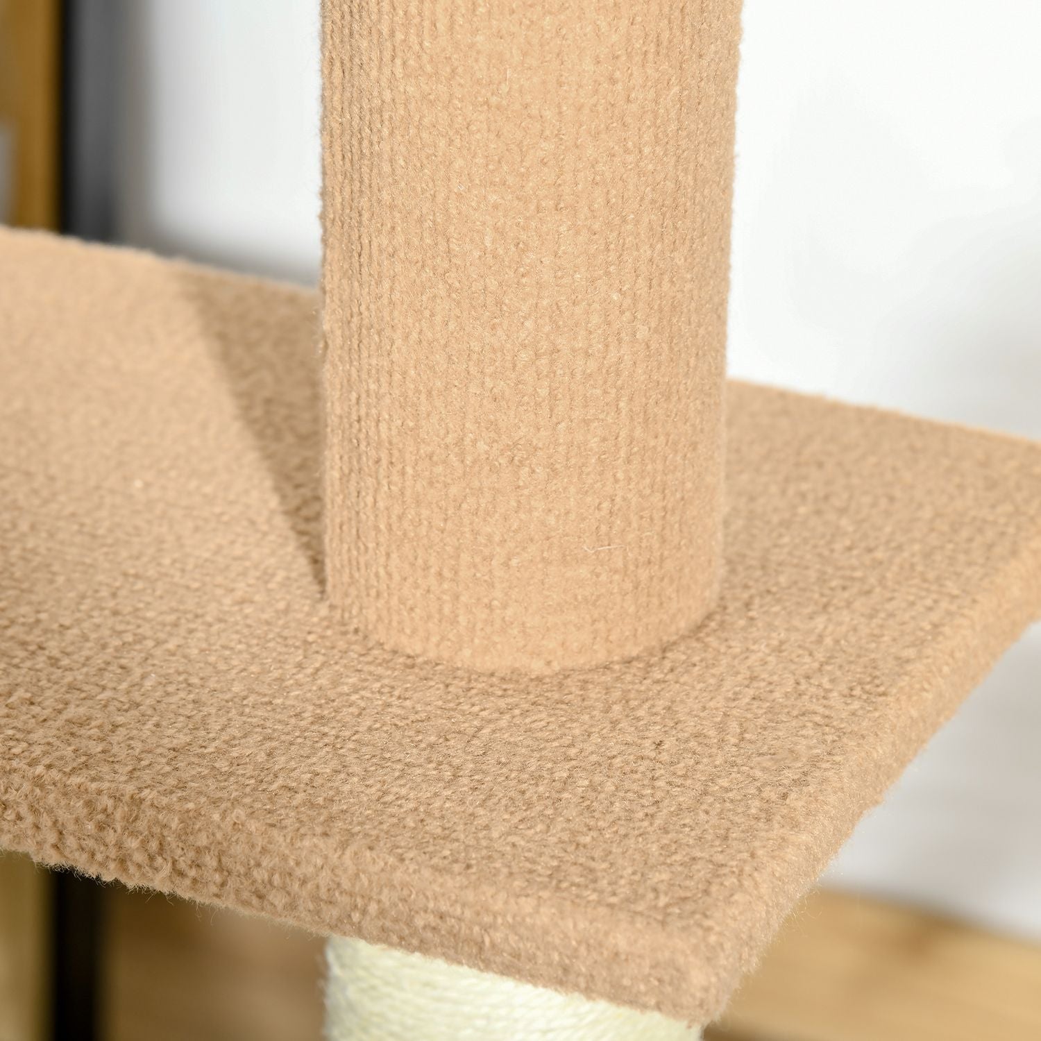 Kattklätterträd, höjdjusterbar skrapstolpe, kaki