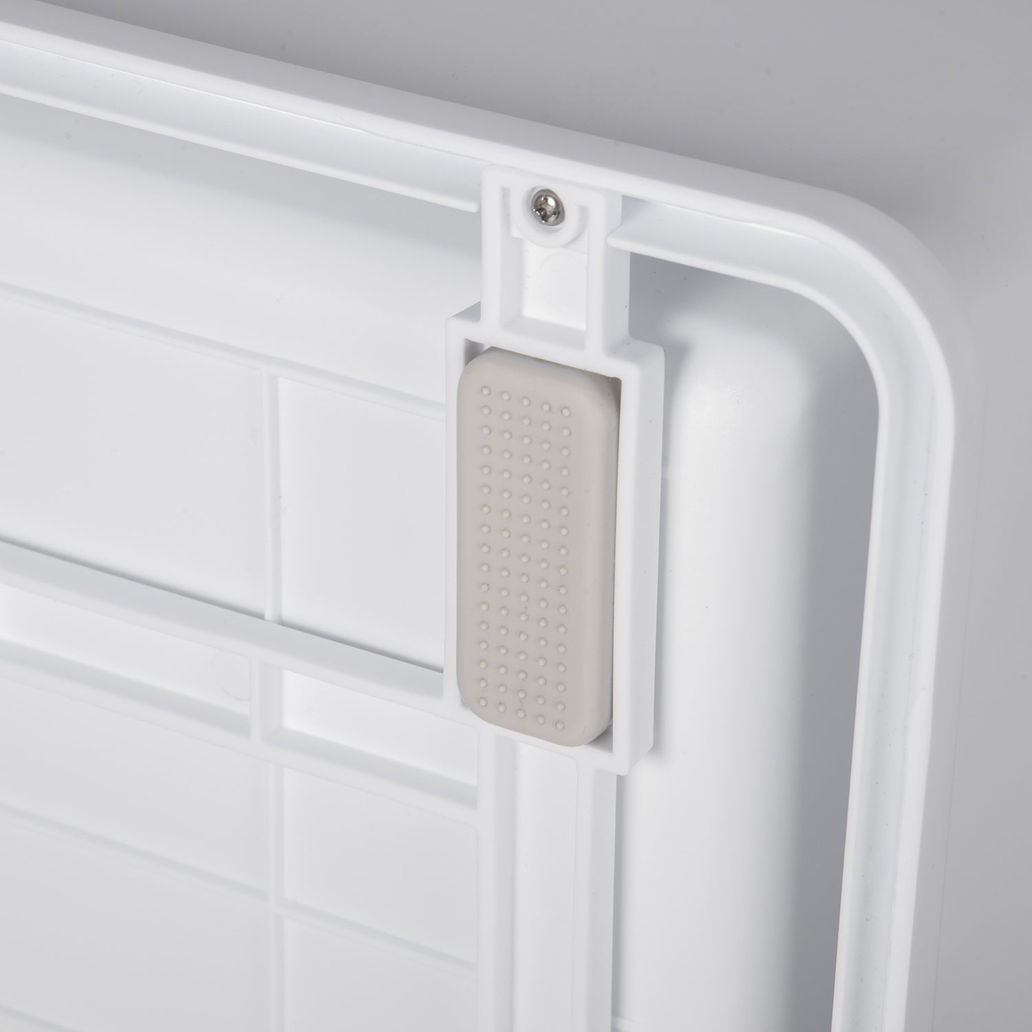 Kattlåda med lock, skopa & luktborttagare, plast, vit/grå