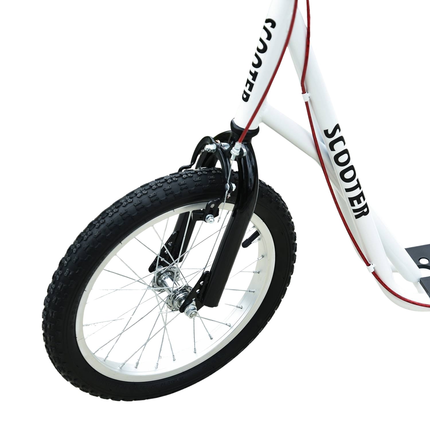 Kickskoter för barn med handbroms och pneumatiska däck