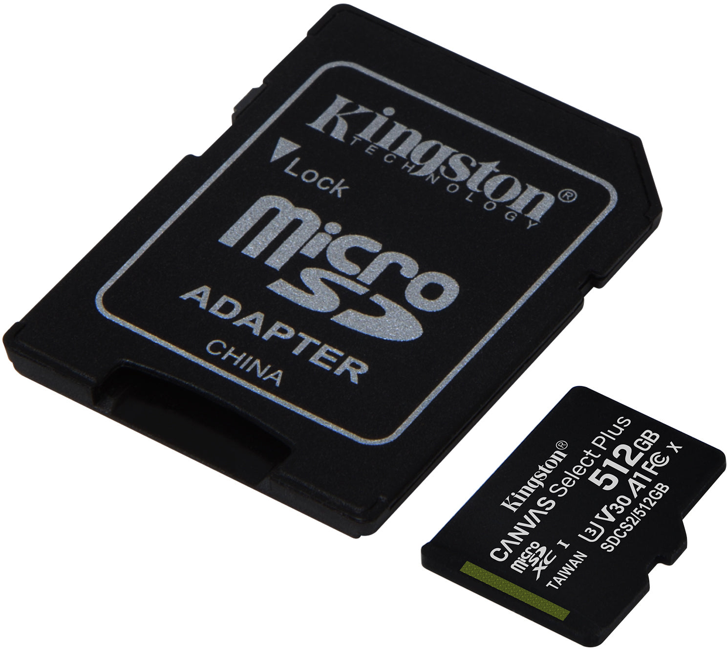 Kingston 512 GB microSD Canvas Select Plus UHS-I Speed Class 1 (U1) - minneskort