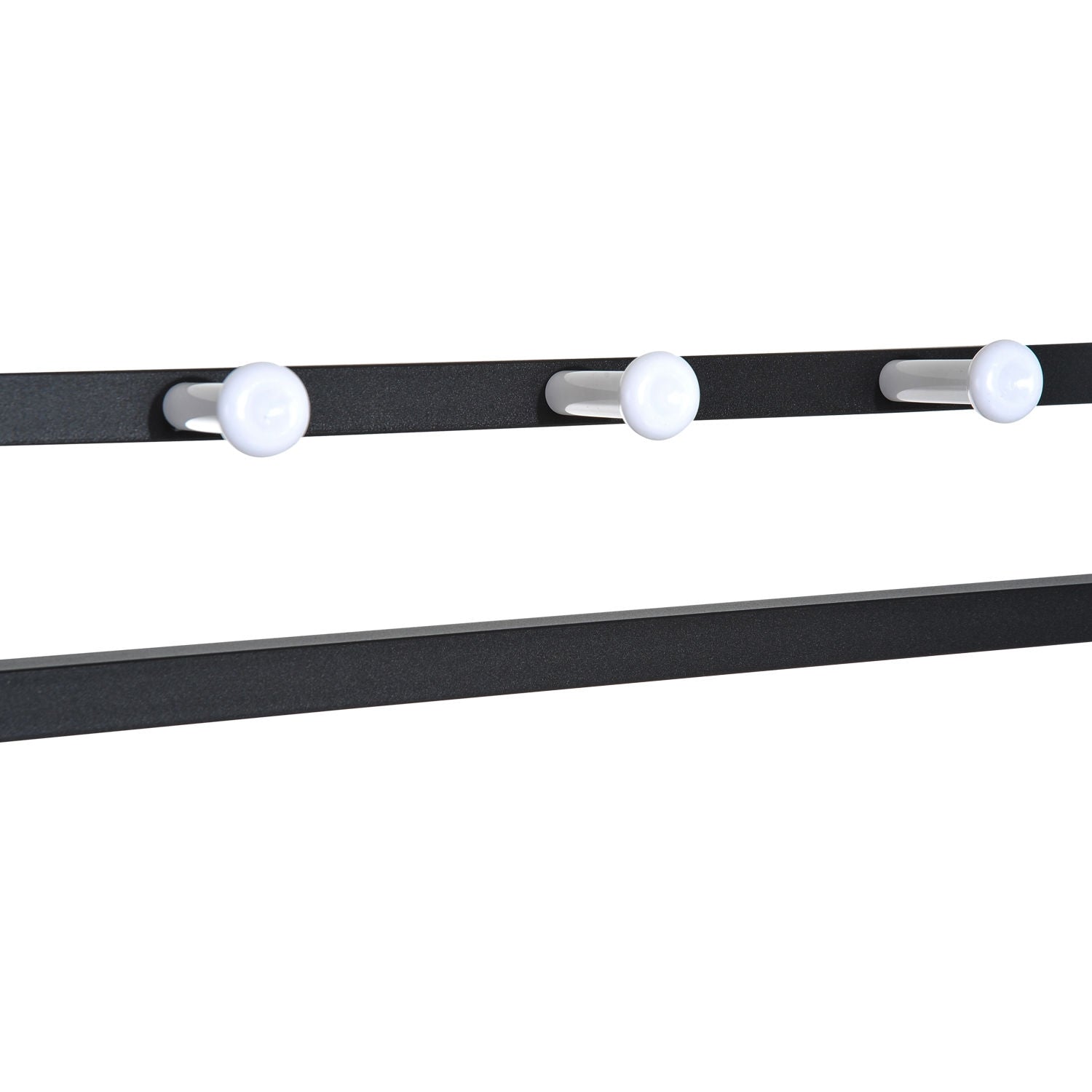 Coat Rack Bänk Combo med metallram och förvaringshyllor