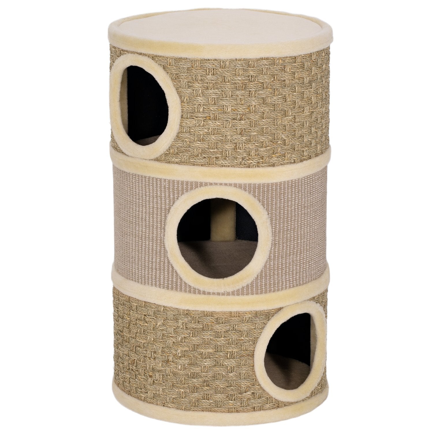 Klöstorn i sisal med 3 nivåer, 79 cm