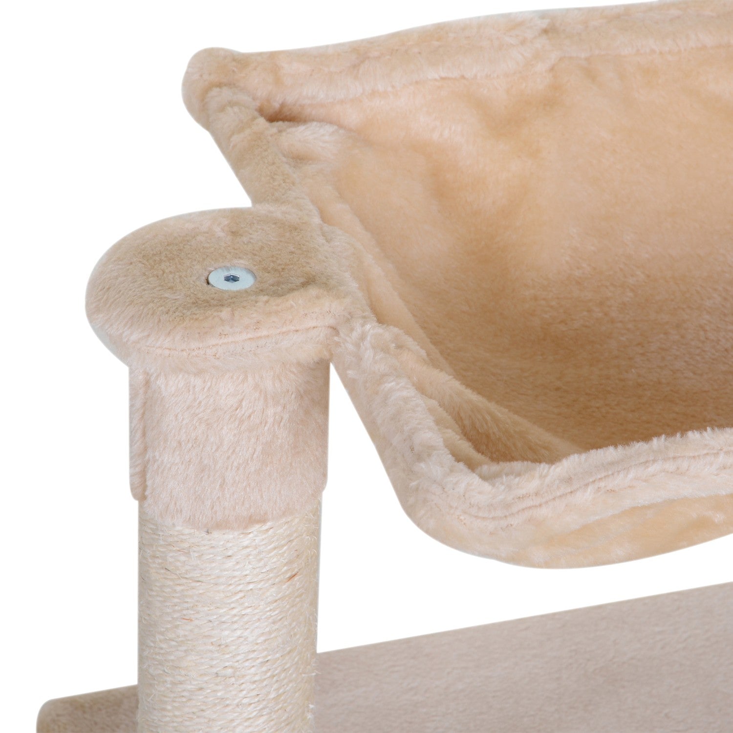 Kattträdskrapstolpe med sisal och plyschhängmatta 50cm