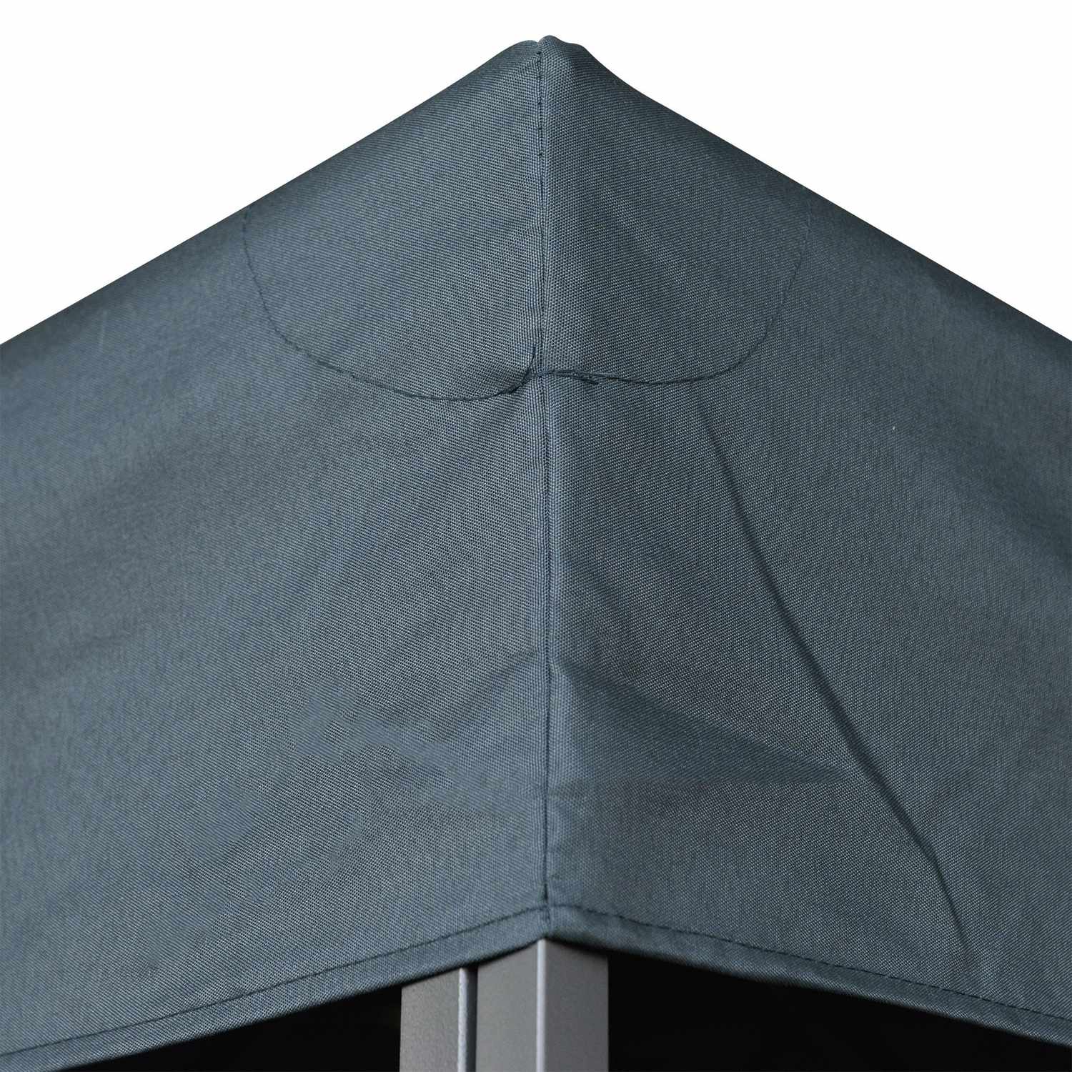 Kolgrå polyestertak för 3x3M Metal Gazebo