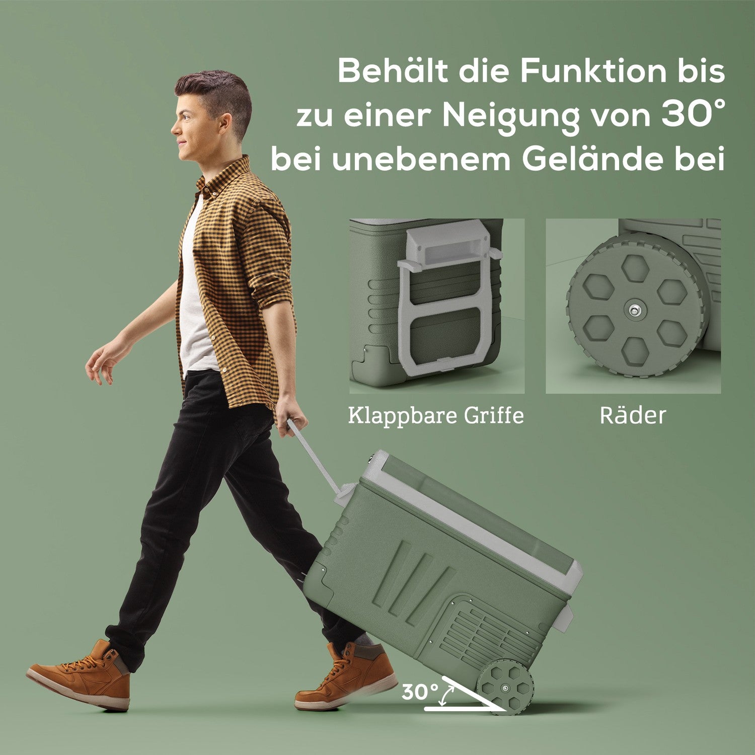 Kompressorkylbox, 33L – Tyst, LED, 12/230V, Grön