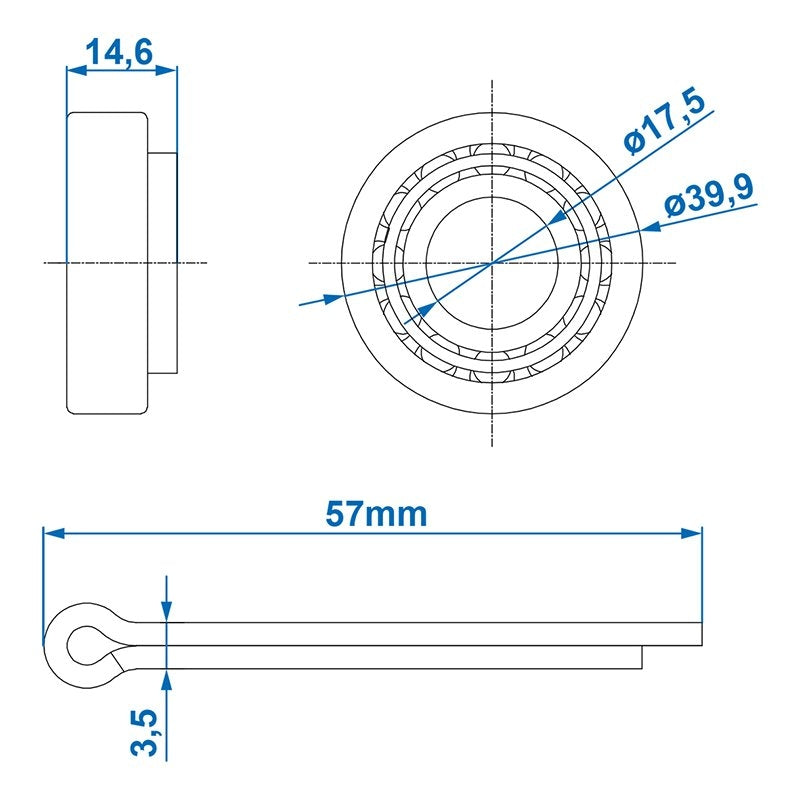 Koniskt rullager 11749/11710 17,5x39,9x14,6