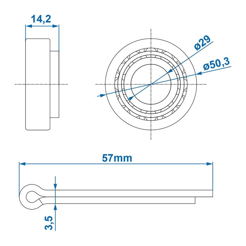 Koniskt rullager 45449/45410 29x50.3x15.5