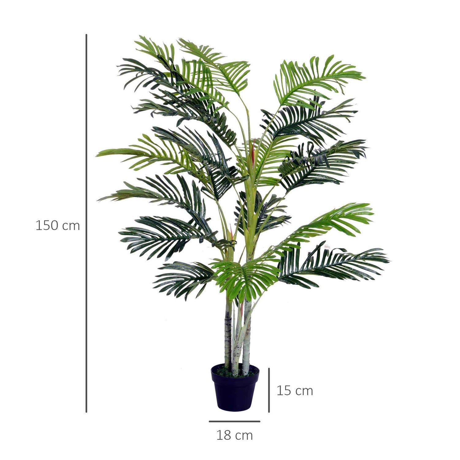 Stor konstgjord palm, 150cm, Inomhus/Utomhusdekor