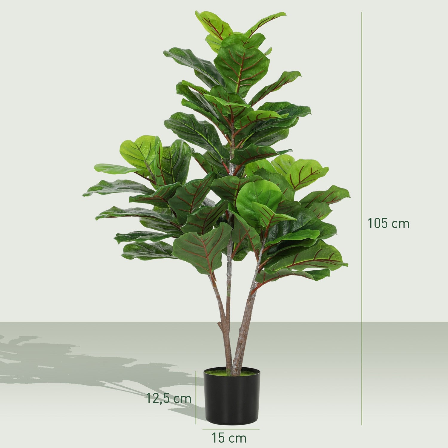 Konstgjorda fiolbladsfikonträd, 110cm, Krukdekor
