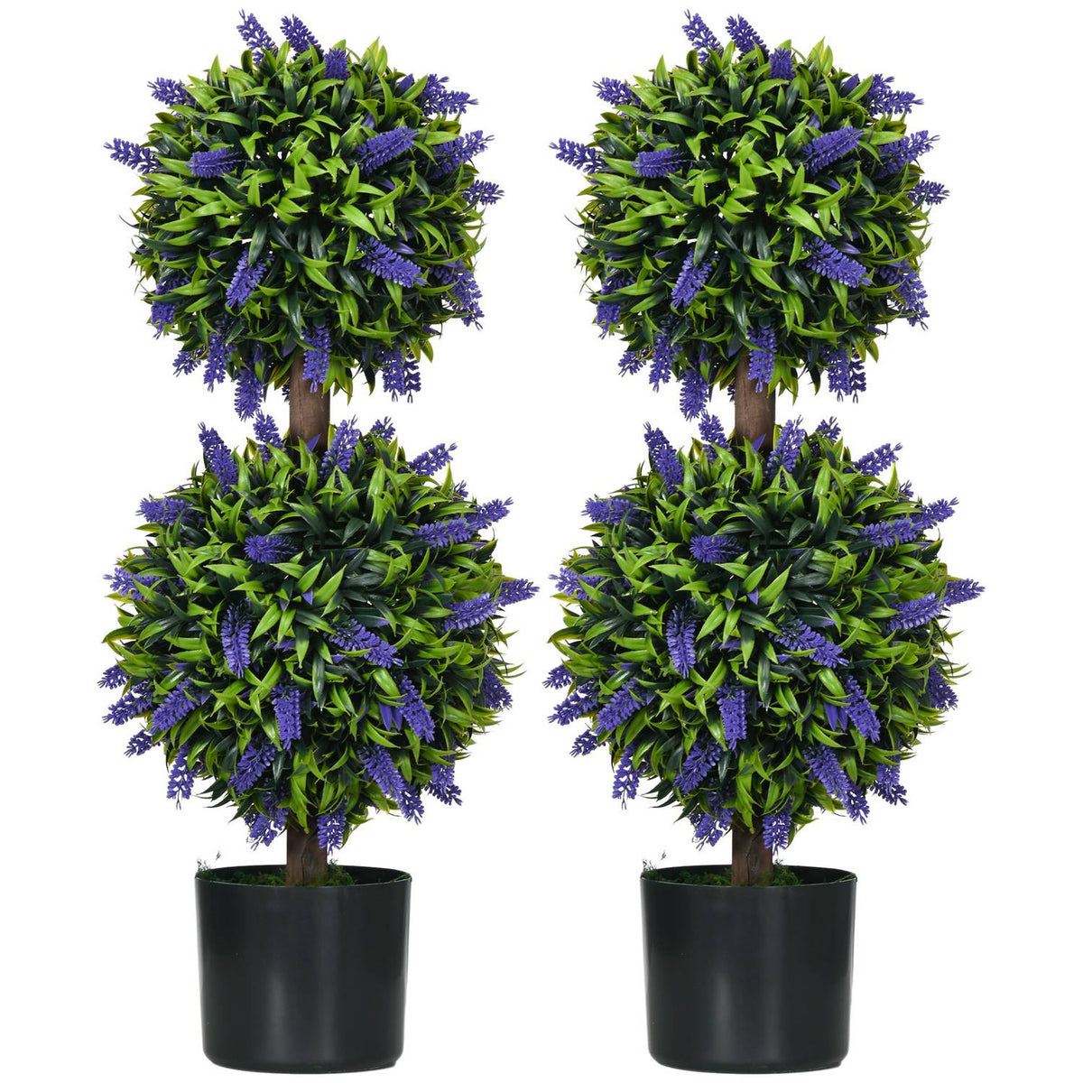 Konstgjorda växter Set om 2 – UV-beständig, 70 cm med lavendel