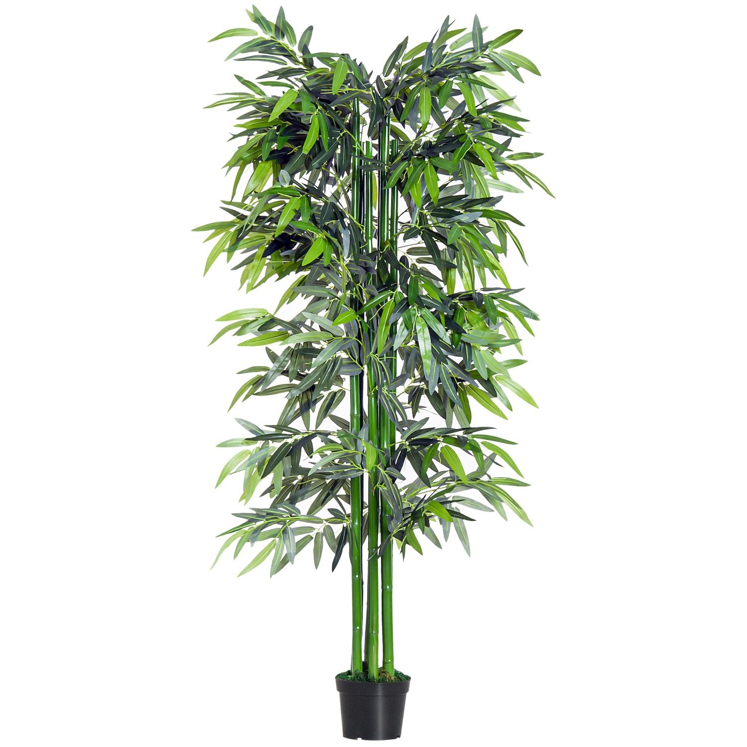 Konstgjord bambu med plantering – 180 cm realistisk grön