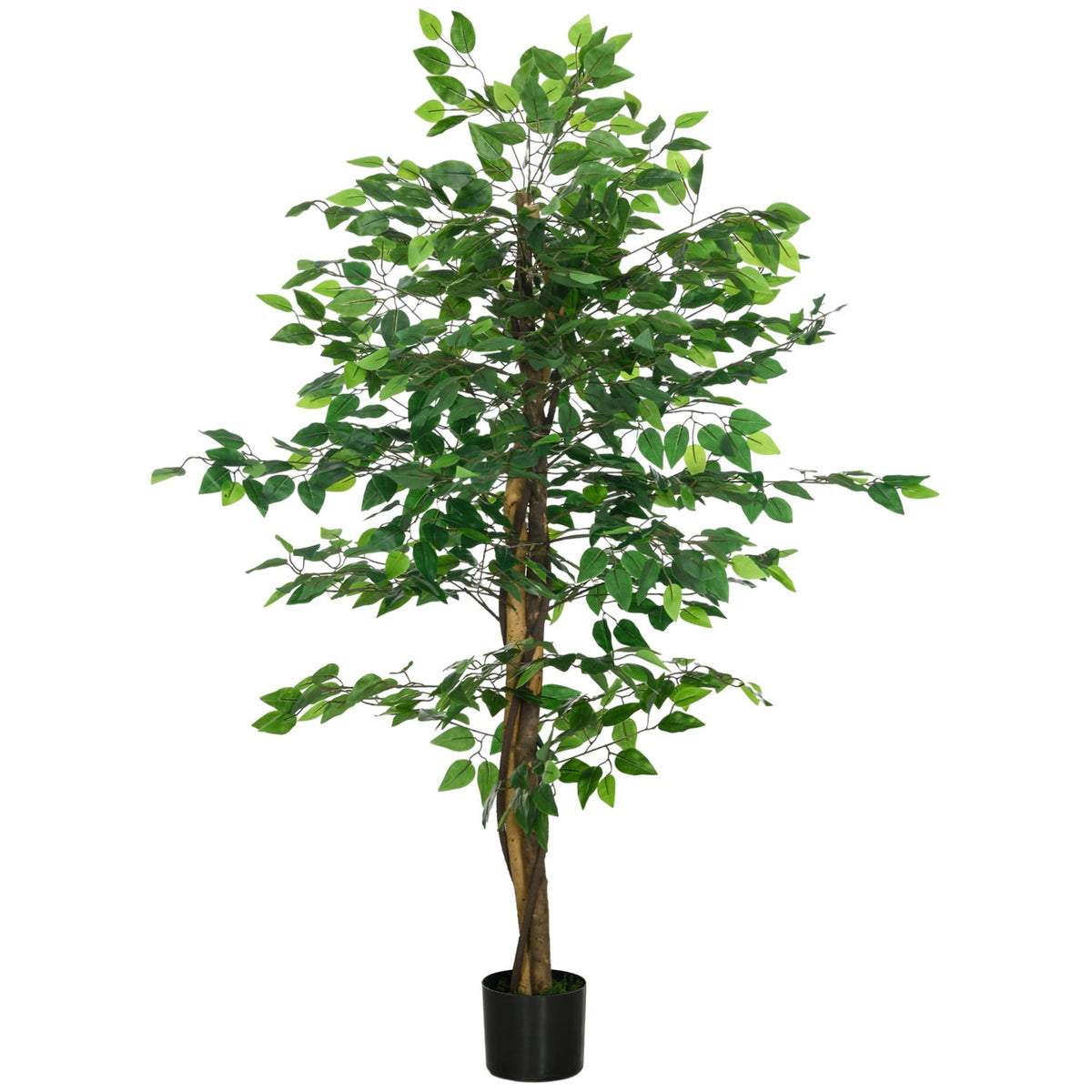 Kunstig ficustre 150 cm med potte – naturtro potteplante