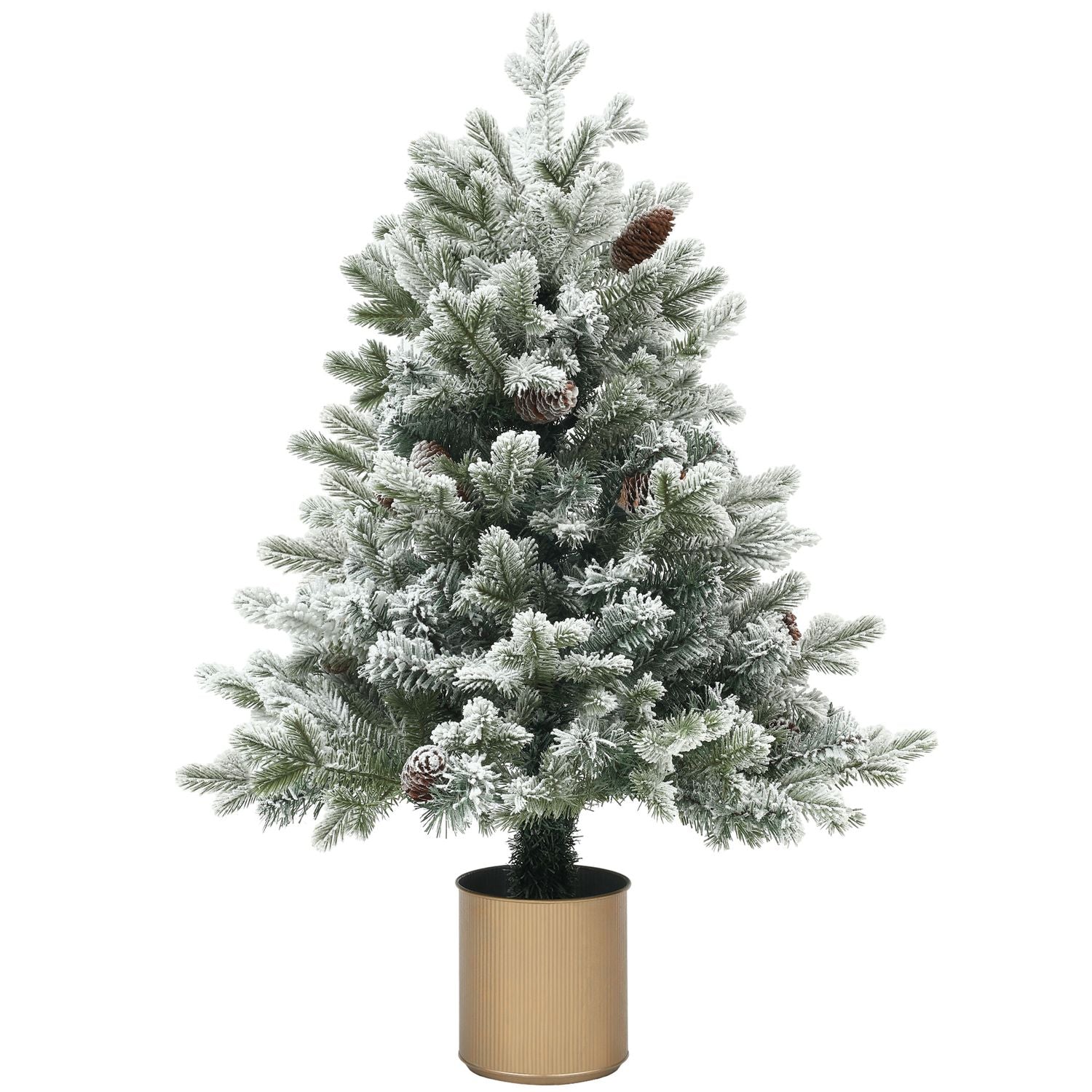 Konstgjord julgran, 100cm, snöig, flamskyddad
