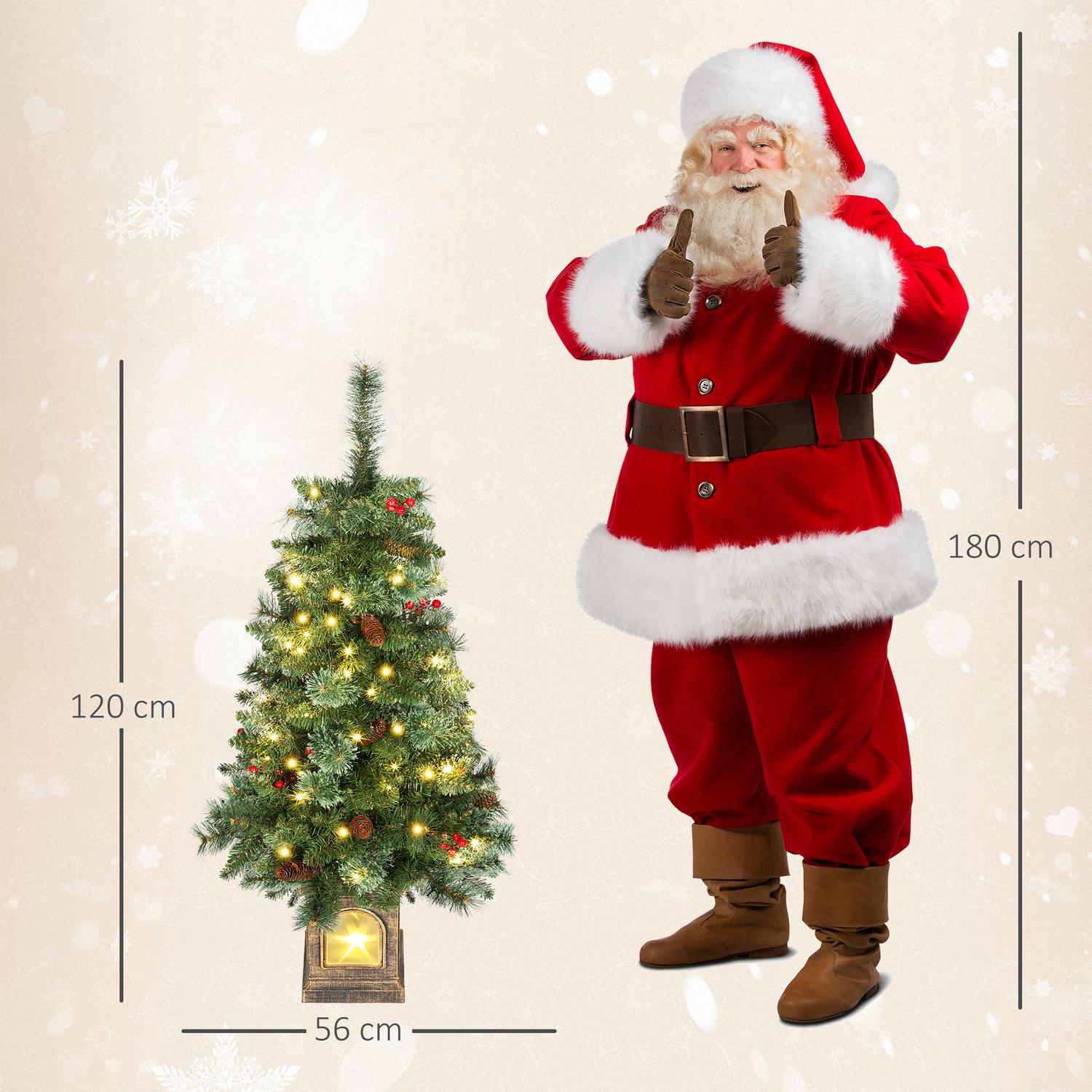 Konstgjord julgran, 120 cm, 100 LED-lampor, 8 lägen