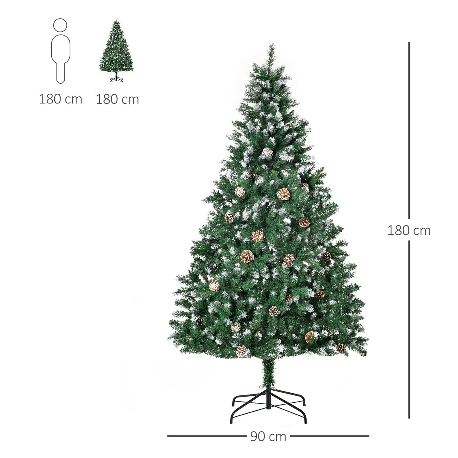 Konstgjord julgran, 180 cm, Realistisk Pine Look