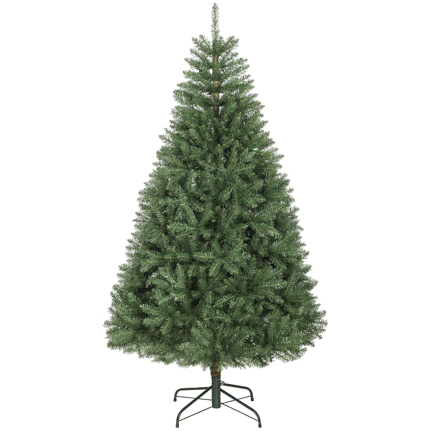 Konstgjord julgran, 180 cm, gångjärnsförsedda grenar, metallstativ