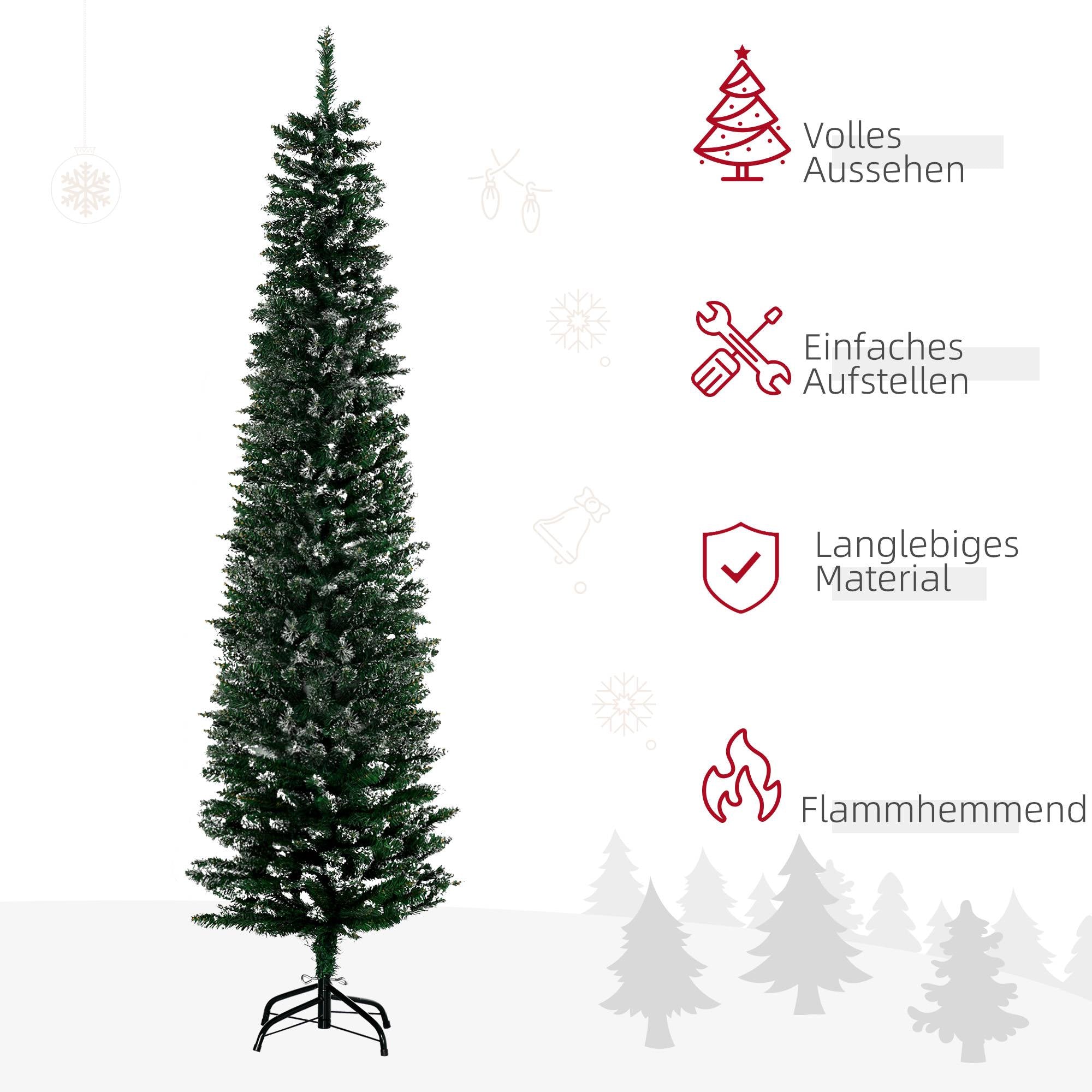 Konstgjord julgran, 190 cm, realistisk, brandsäker