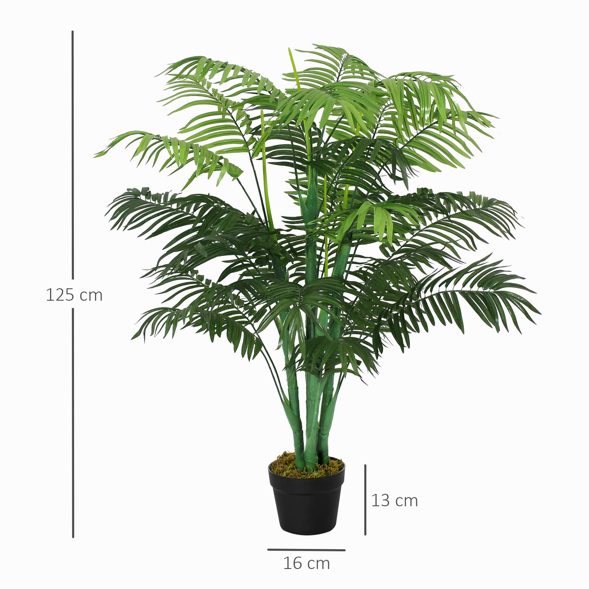 Konstgjord palm, 125 cm, inomhus/utomhus, lättskött