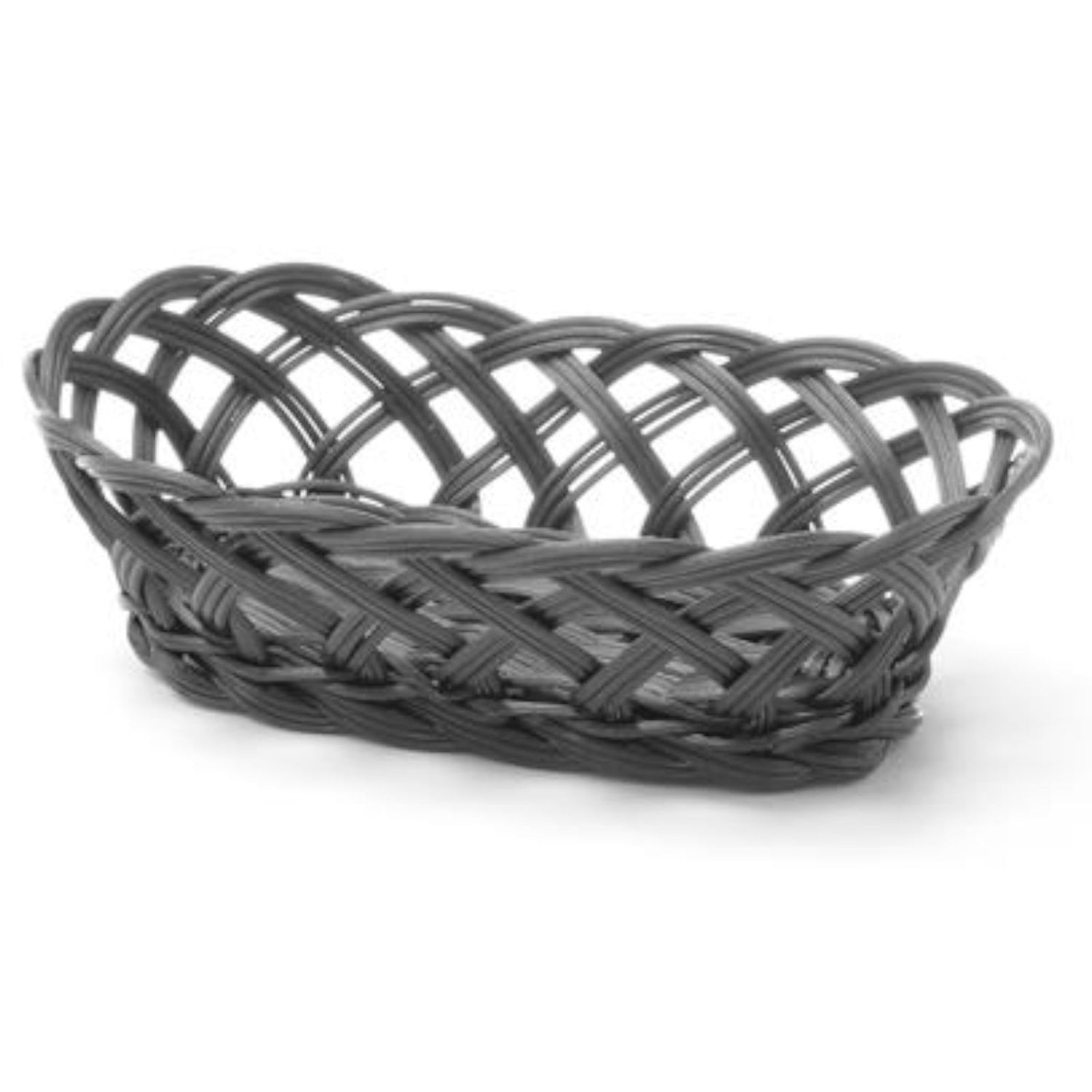 Korgbehållare för frukt och grönsaker, flätad, oval, 225x130x55 mm - Hendi 426234