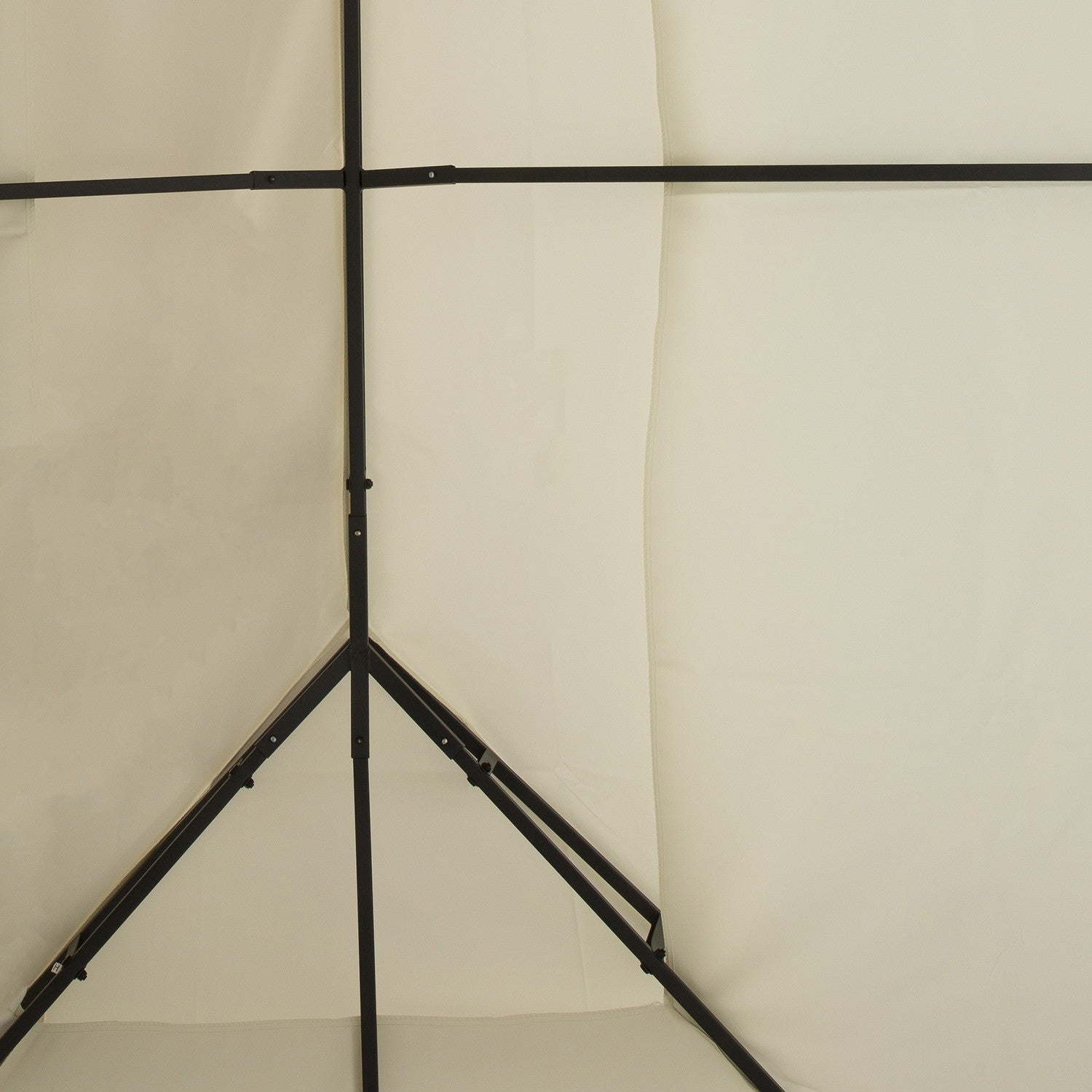 Krämvitt polyestertak för 4x3M Metal Gazebo