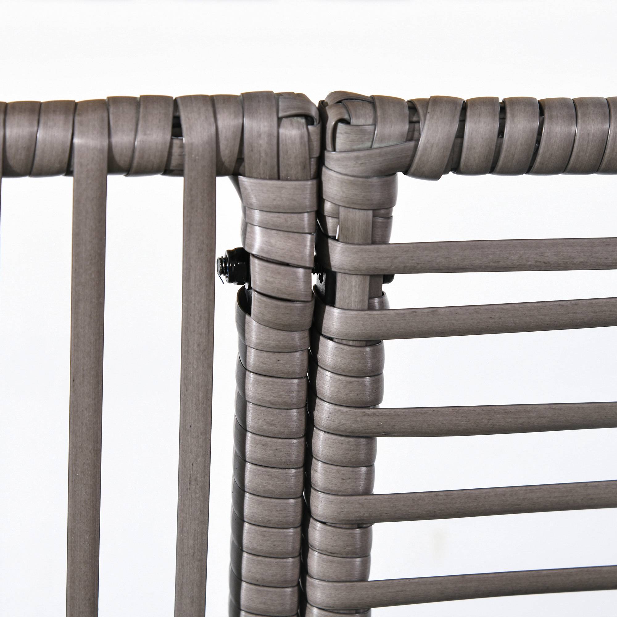 Kruklåda med spaljé, väderbeständig, polyrotting, 103x29x103 cm, grå