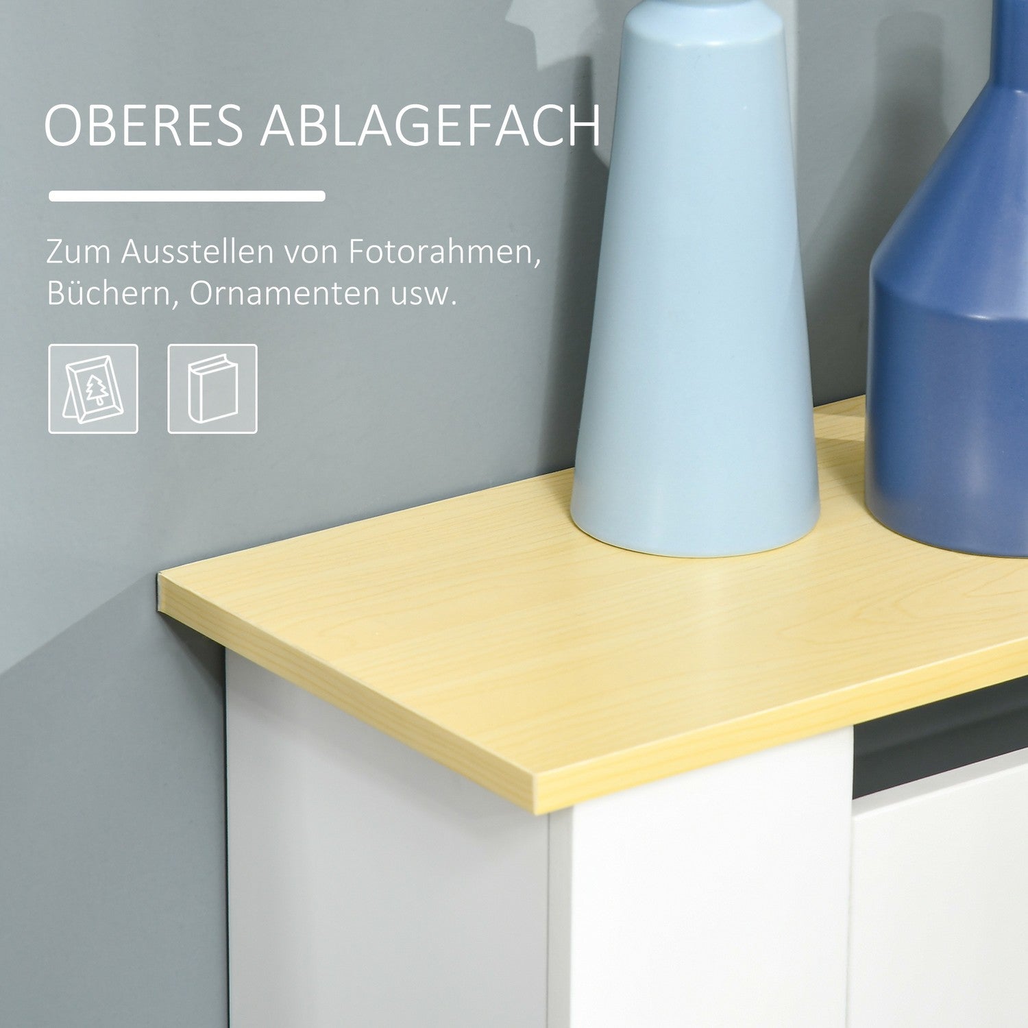 Kylarkåpa, Avtagbar MDF, Vit & Ek, 78x19x83 cm