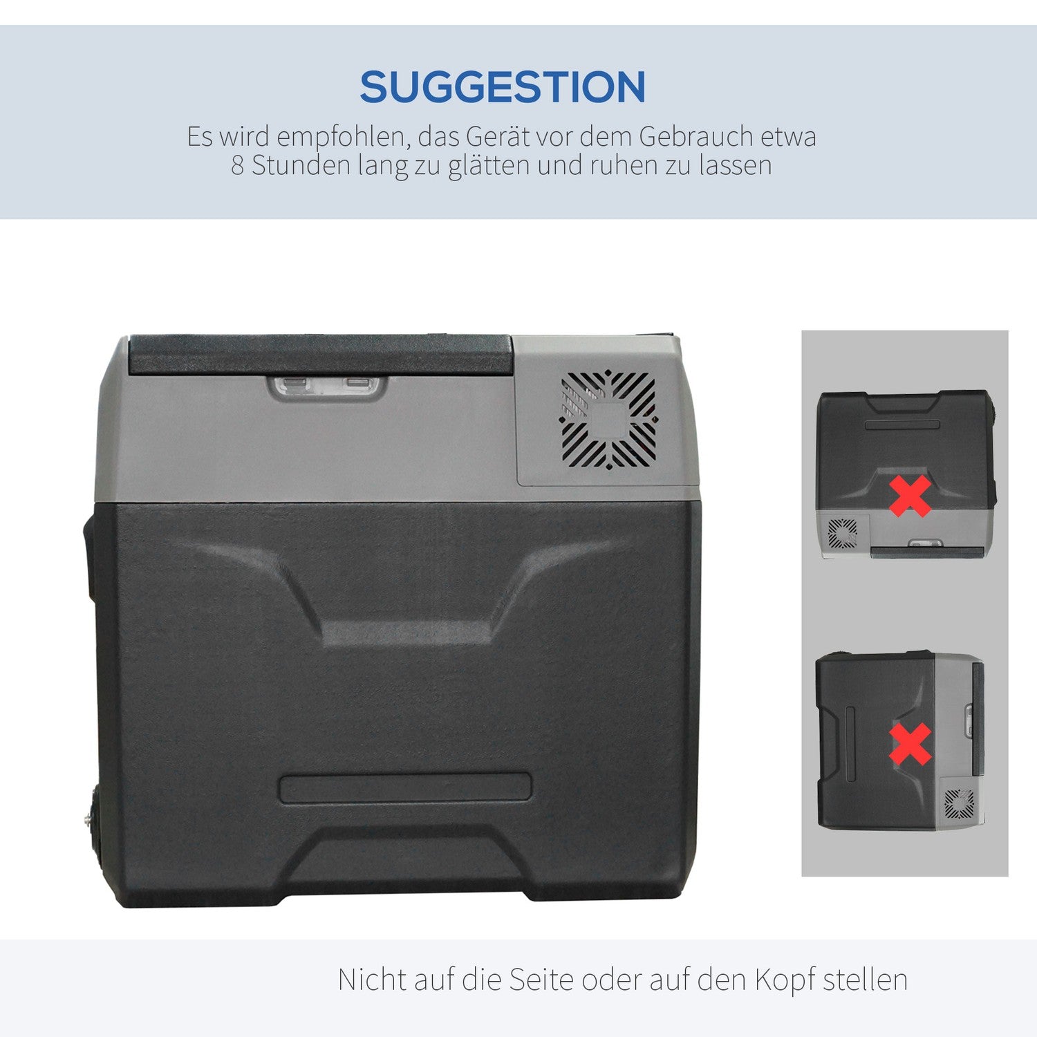 50L Elektrisk kylbox Bilkylskåp, Dual Voltage, Grå