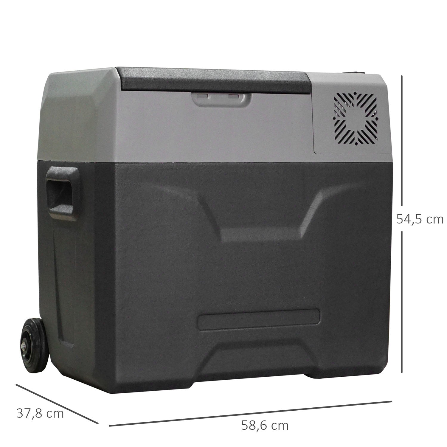 50L Elektrisk kylbox Bilkylskåp, Dual Voltage, Grå