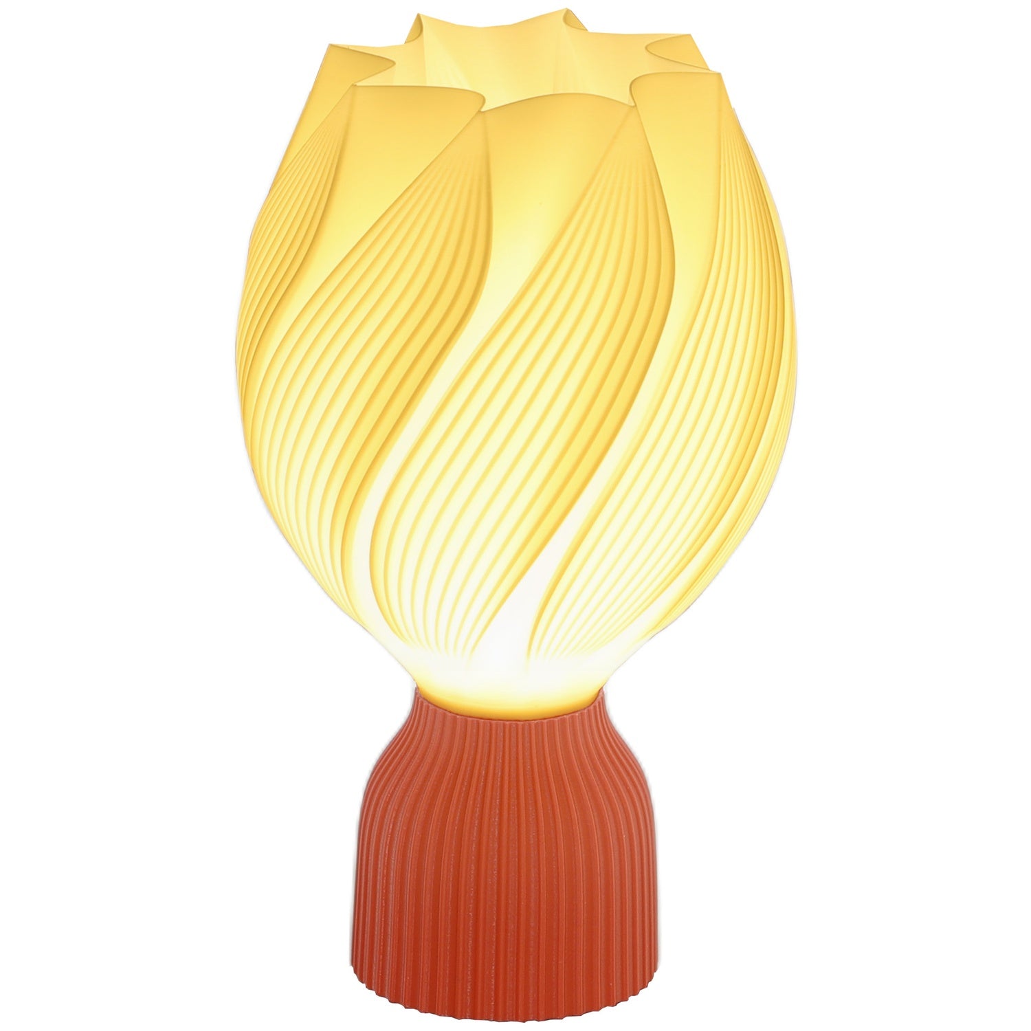 LED Bordslampa med 3D Flower Lampskärm, Vit