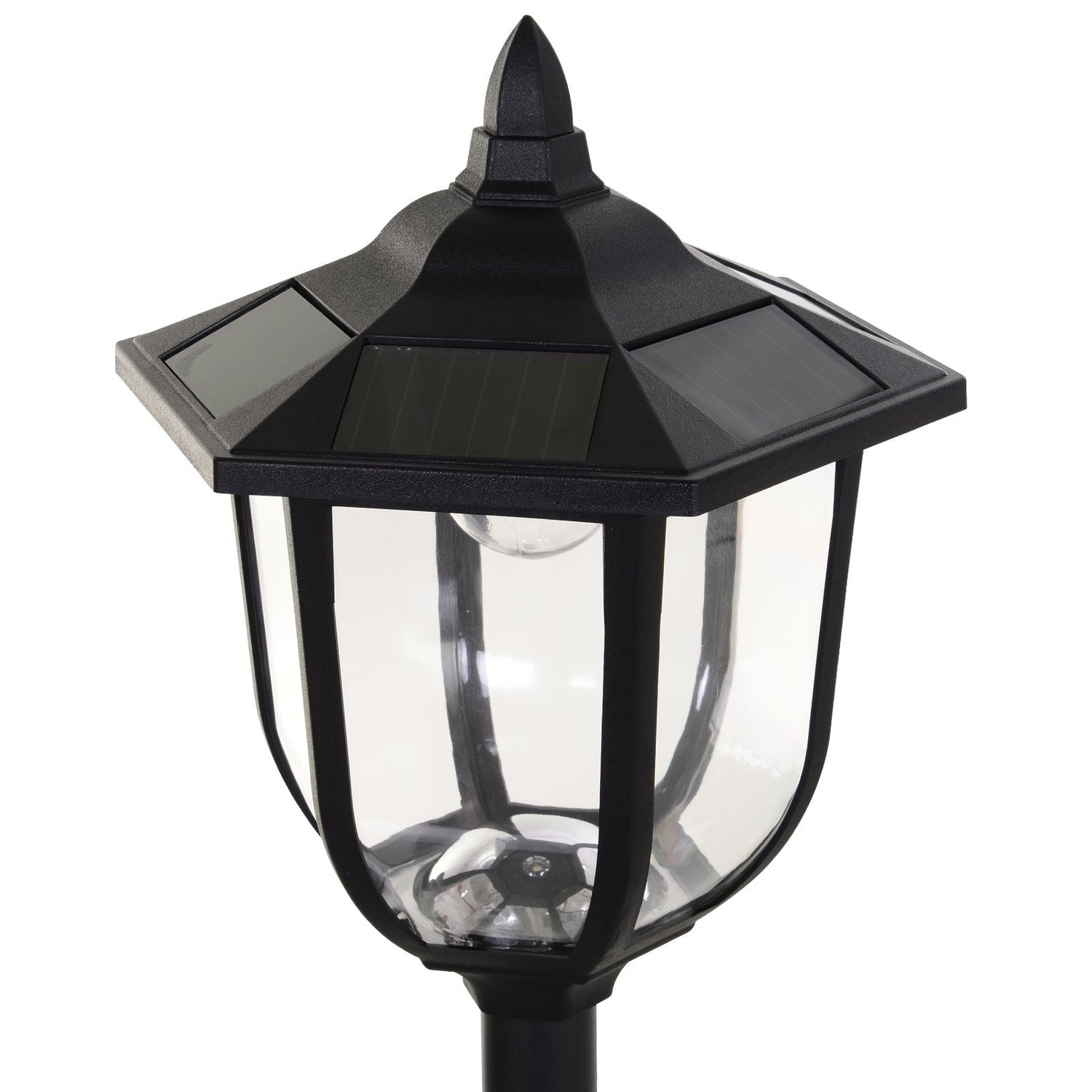 LED Solar Garden Lantern – 30/60 Lumen, Plast, Svart