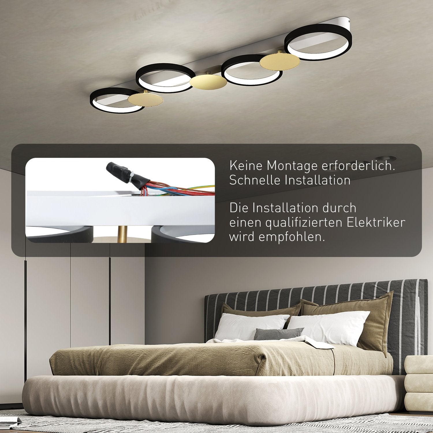 LED-taklampa 38W, 1500LM, 3000K-6500K, fjärrkontroll