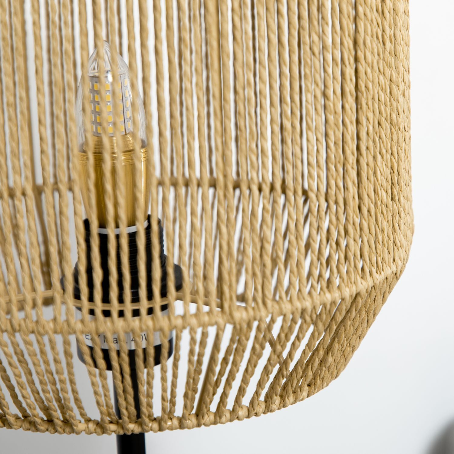 Lampset om 2 – golv och bord, E27 sockel, linneskärm
