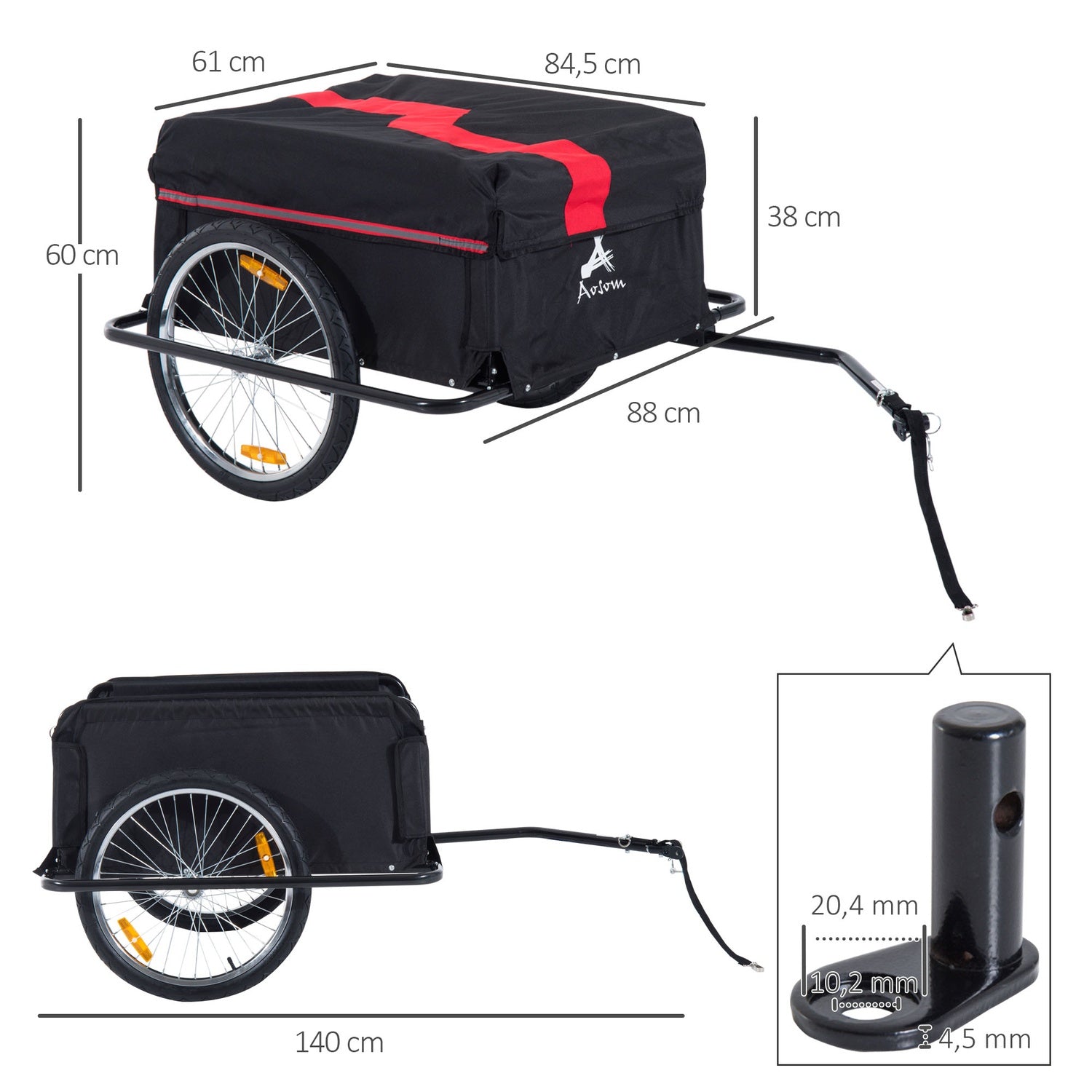 Cykellastvagn, Transport & Förvaring, Svart