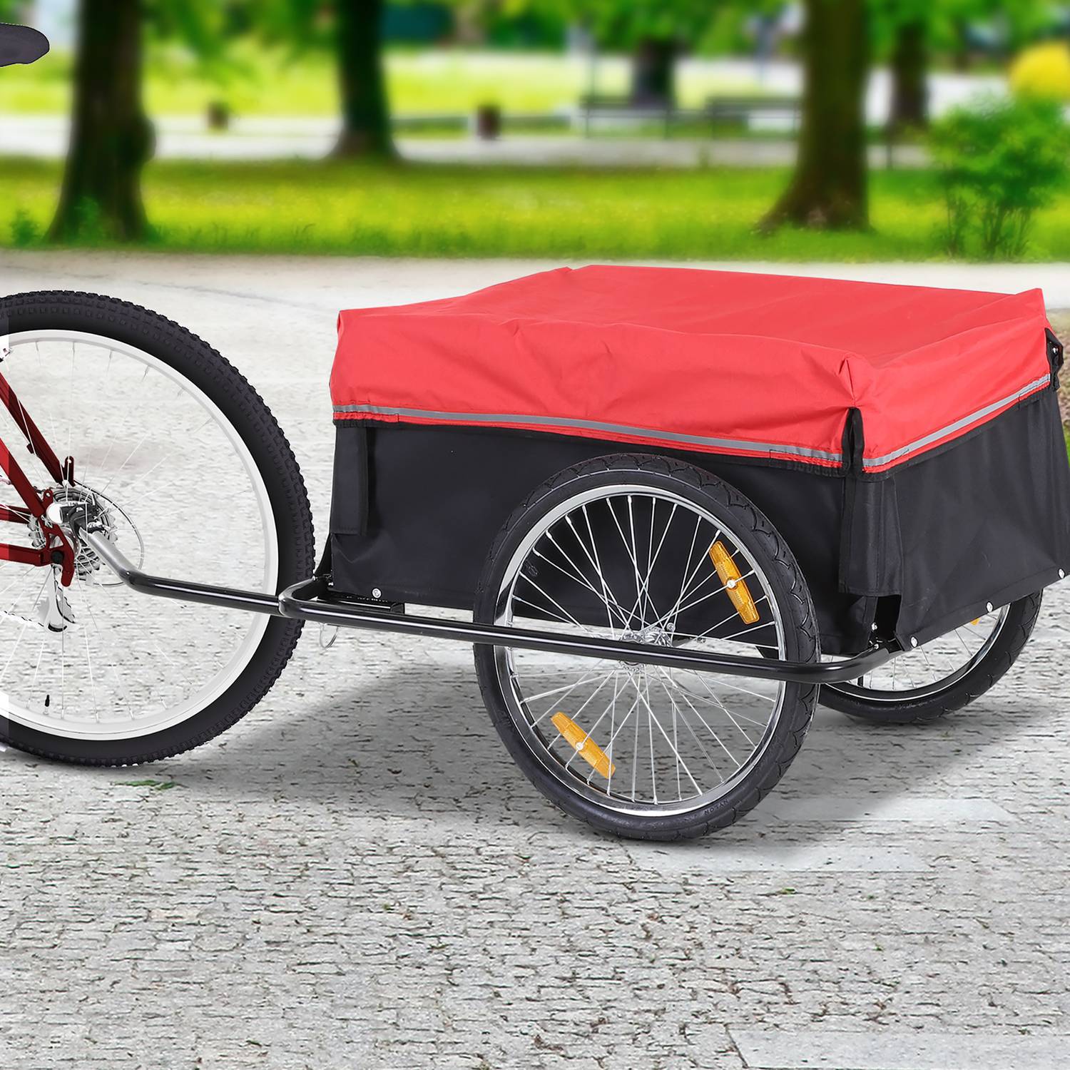 Lastcykelvagn – Transportverktyg, svart och rött