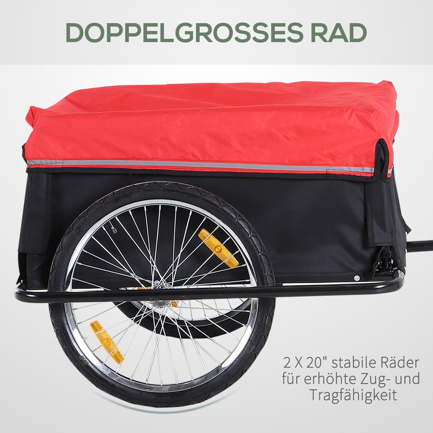 Lastcykelvagn – Transportverktyg, svart och rött