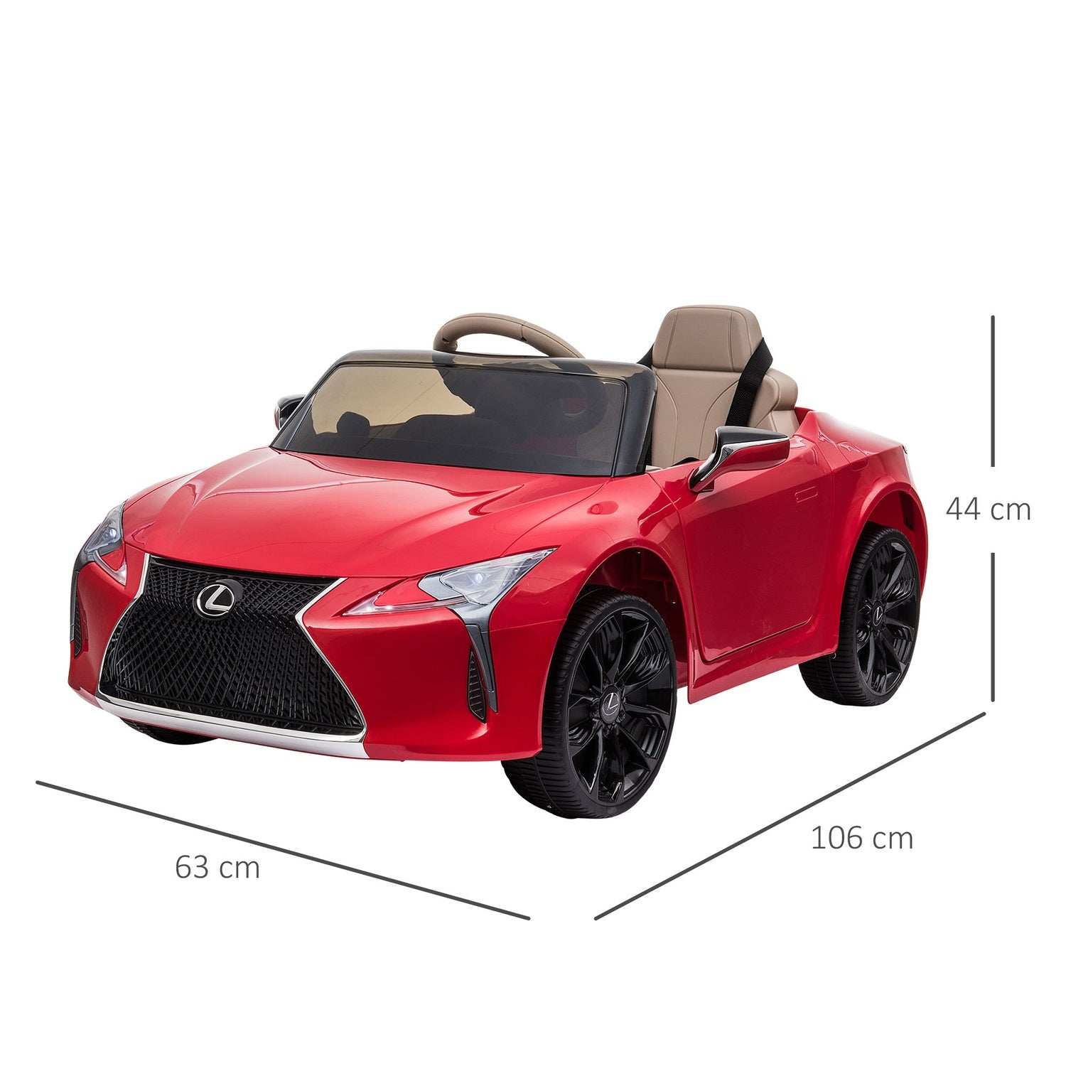 Lexus LC500 Elbil för barn, fjärrkontroll, ålder 3-6