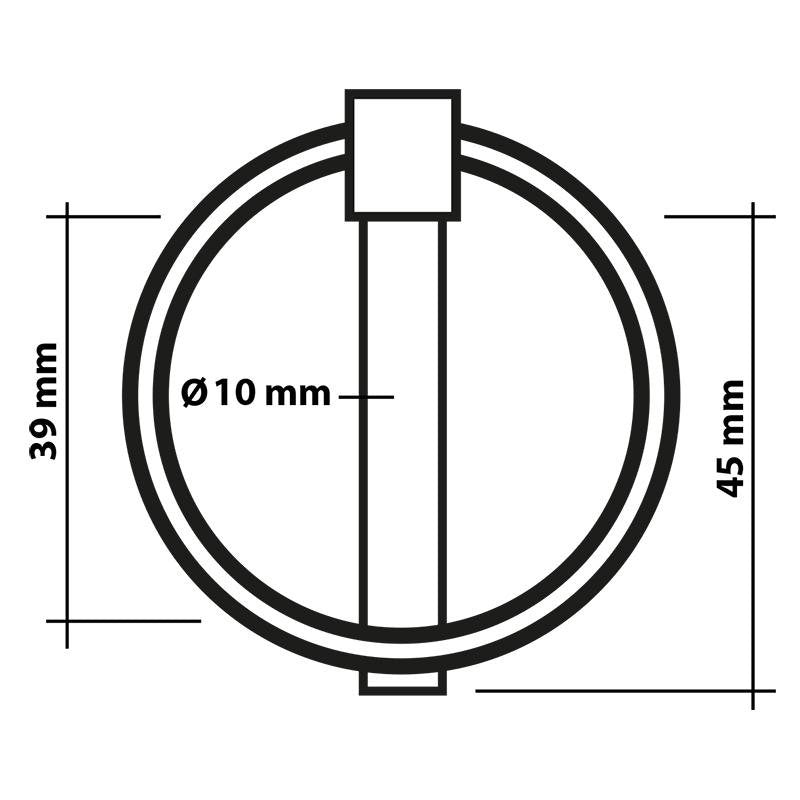 Länkstift 10mm med ring 2 stycken i blister