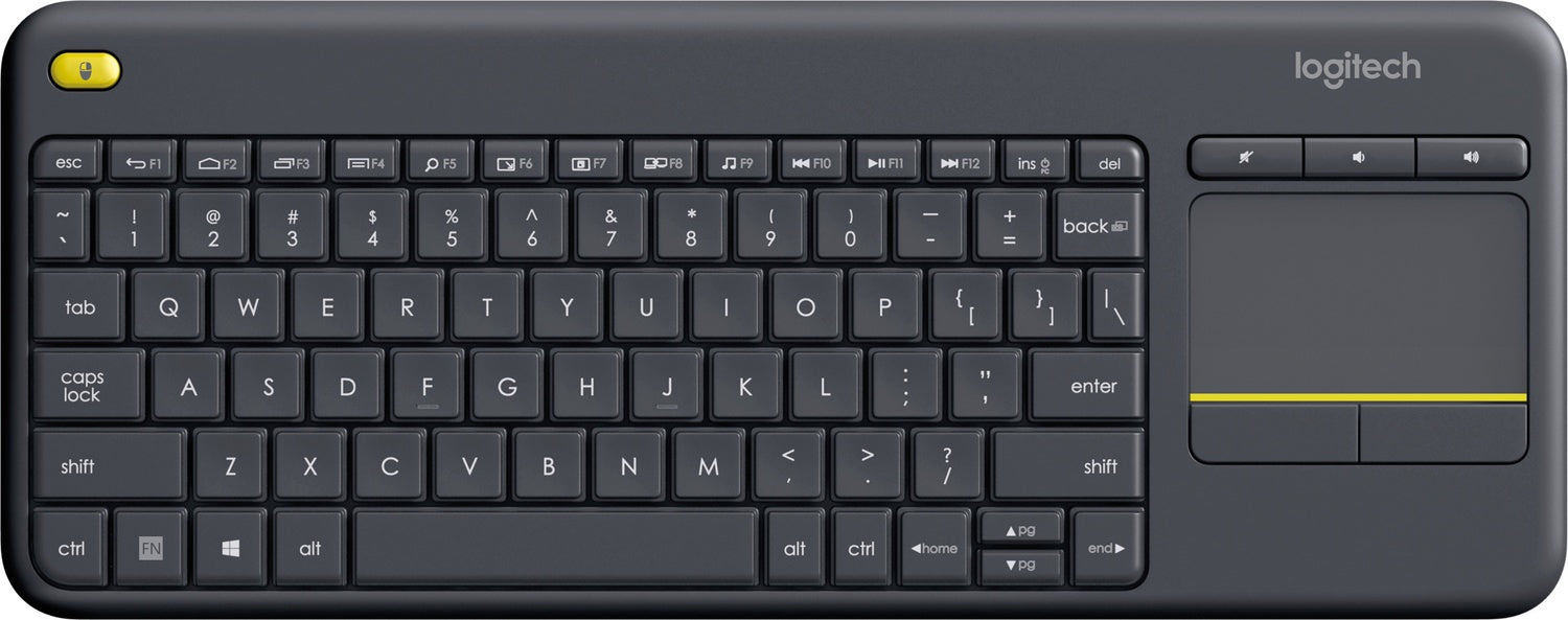 Logitech K400 Plus - tangentbord med styrplatta, svart