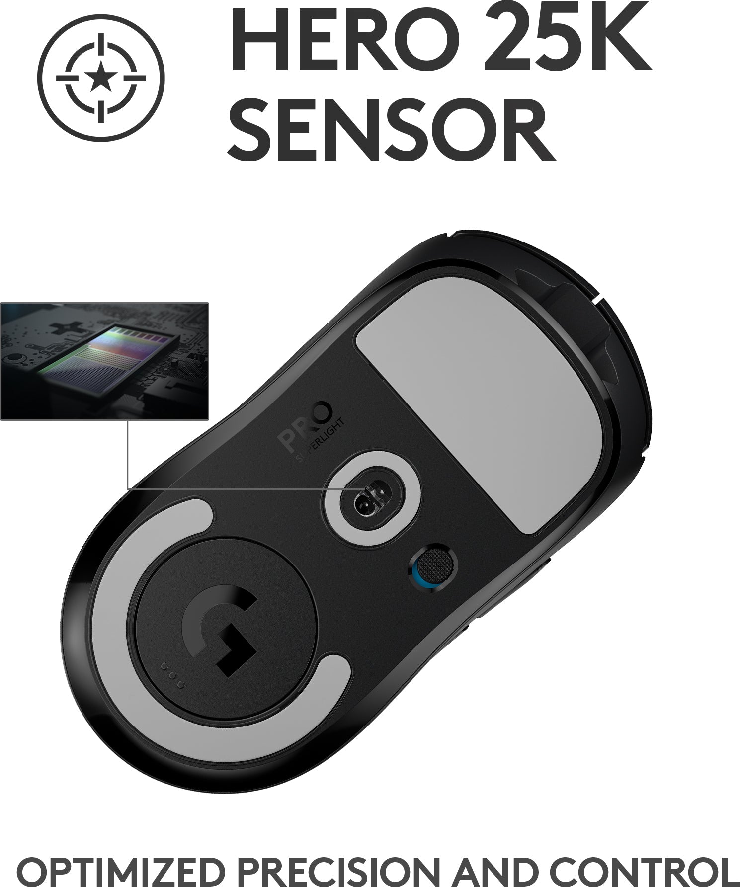 Logitech Pro X Superlight - spelmus, svart