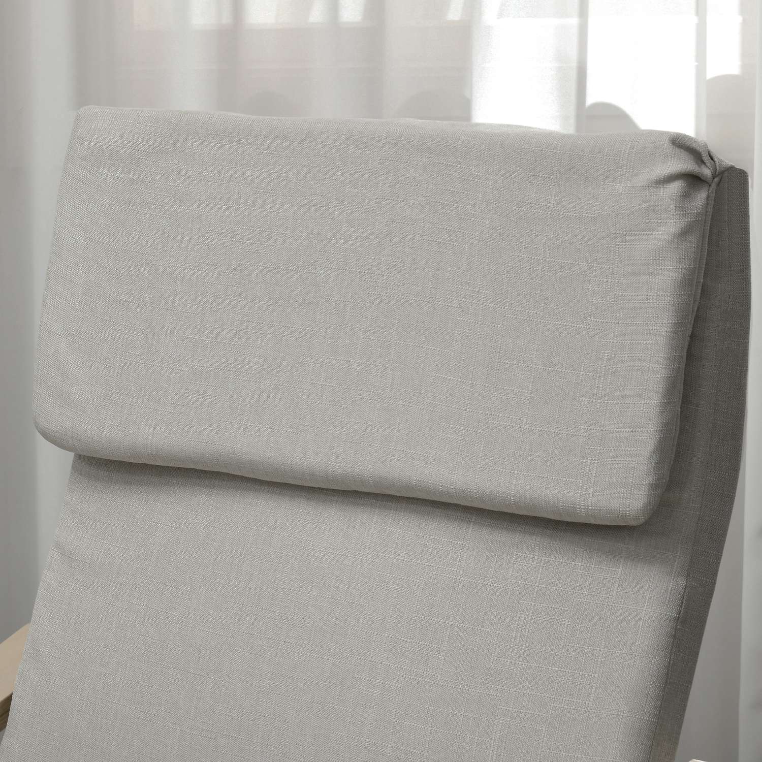 Loungestolar Set med pall - Linneöverdrag, ljusgrå