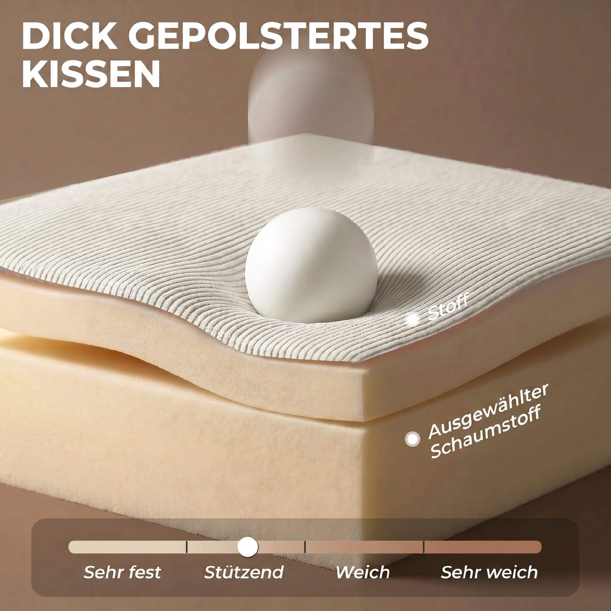 Läsfåtölj med sladd och förvaring, krämvit