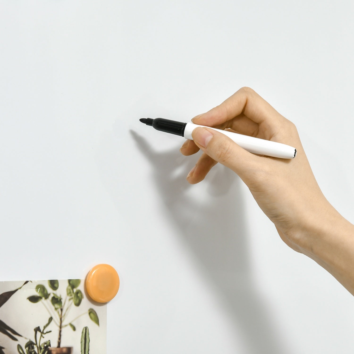 Magnetisk whiteboard staffli Set med markörer och magneter, 60x45cm