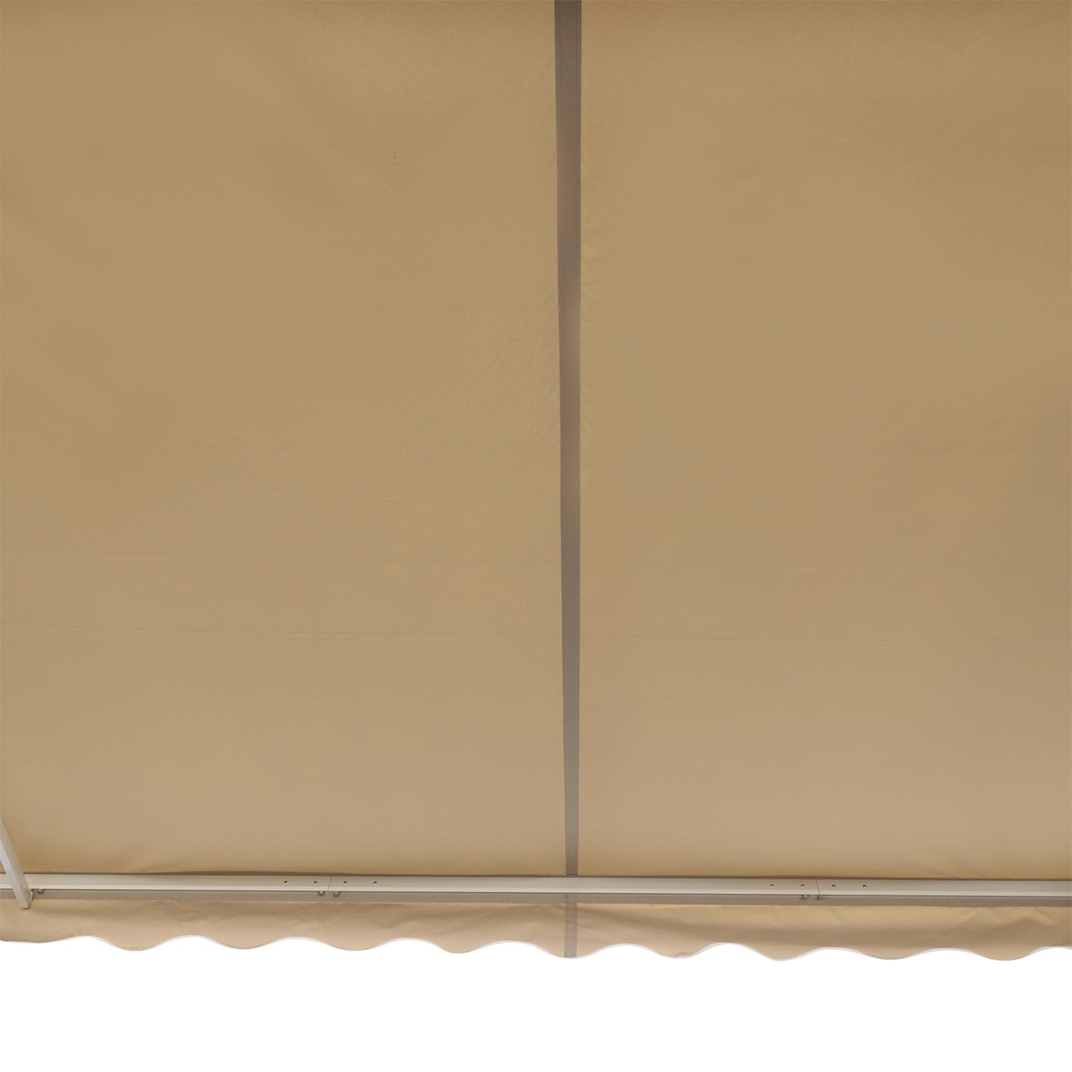 Manuell fällarmsmarkis, 4m, Solskydd, Vit/Beige