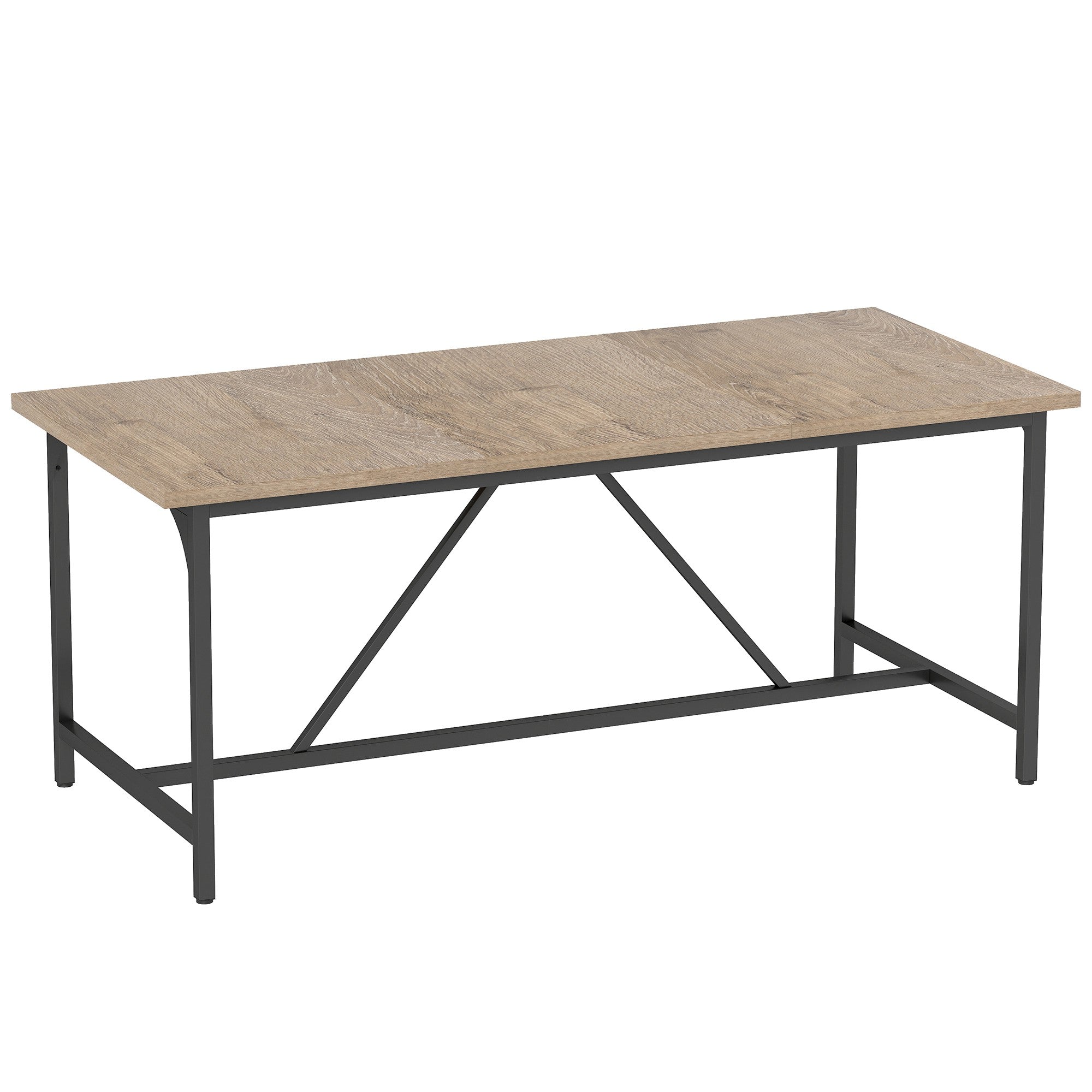 Matbord för 6-8 personer, träliknande, 180 x 80 x 75,5 cm