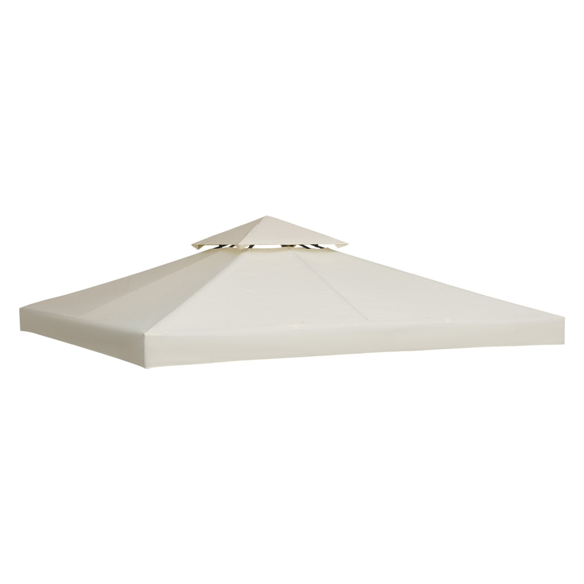 Erstatningstak for paviljong i metall, 3x3M, krem polyester