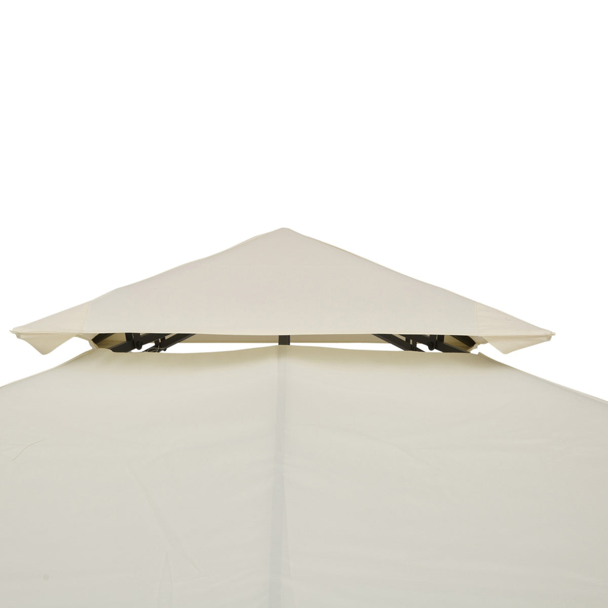 Erstatningstak for paviljong i metall, 3x3M, krem polyester