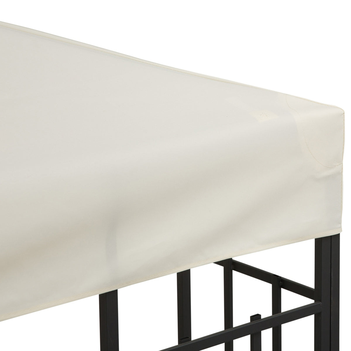 Erstatningstak for paviljong i metall, 3x3M, krem polyester