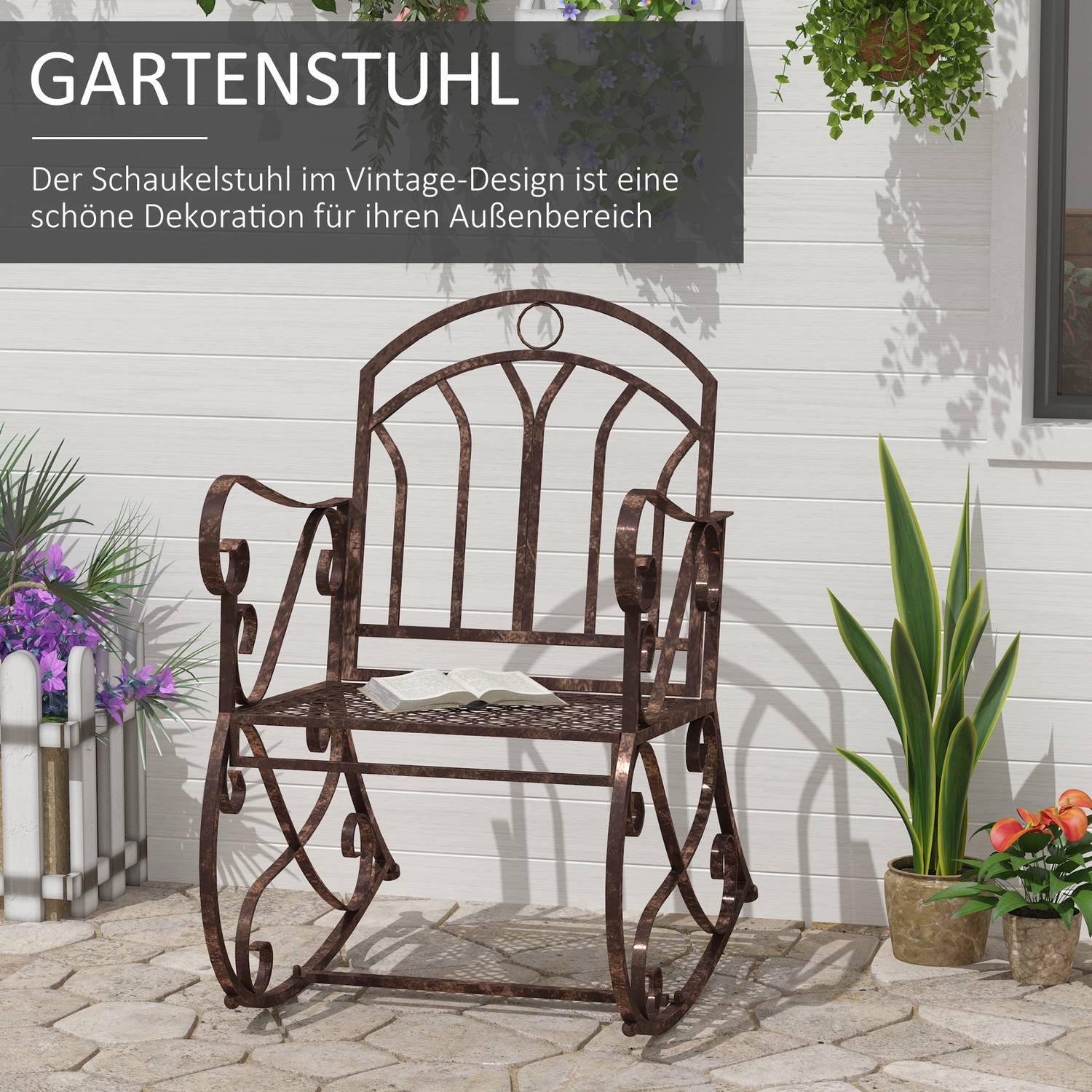 Metall gungstol – elegant bronsfinish