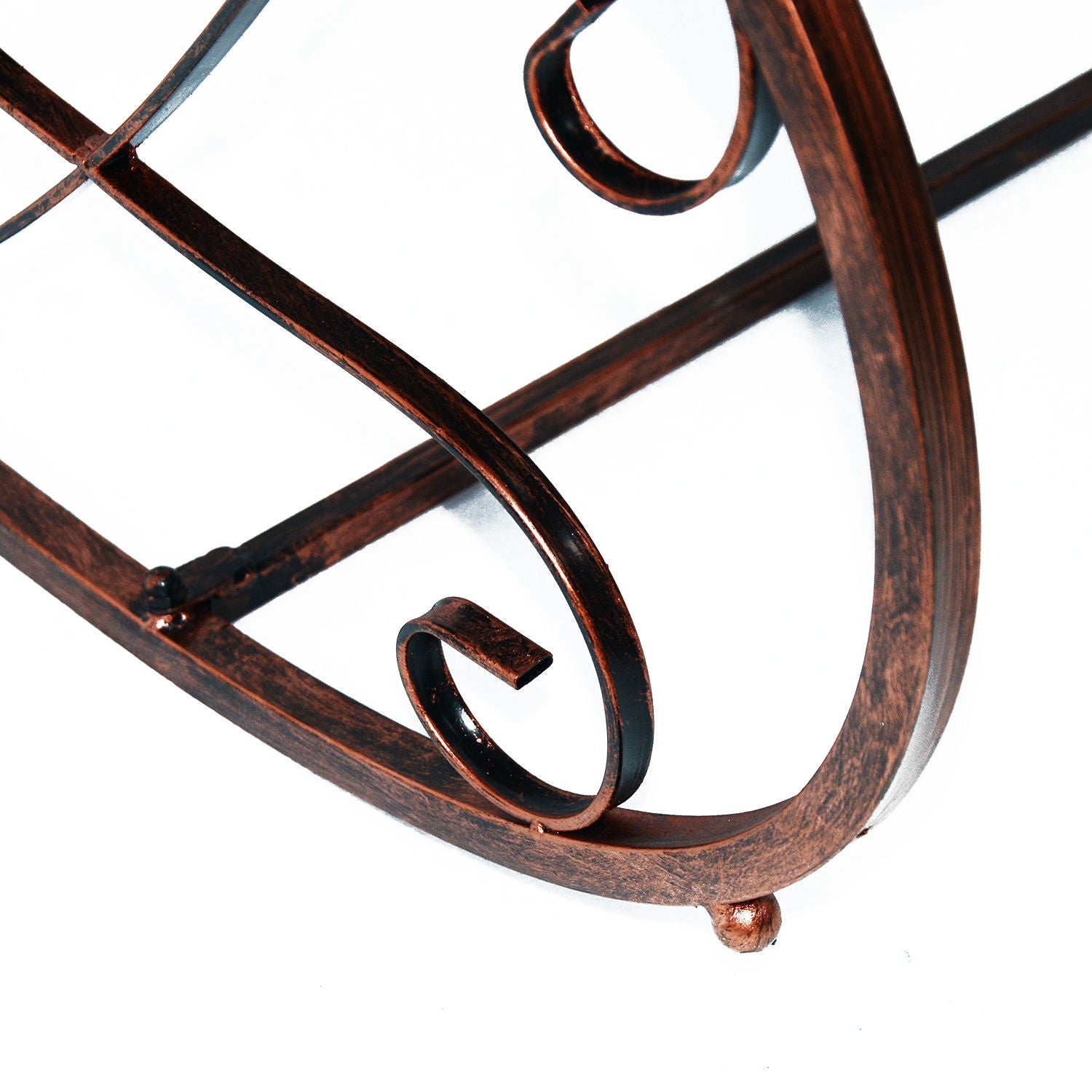 Metall gungstol – elegant bronsfinish