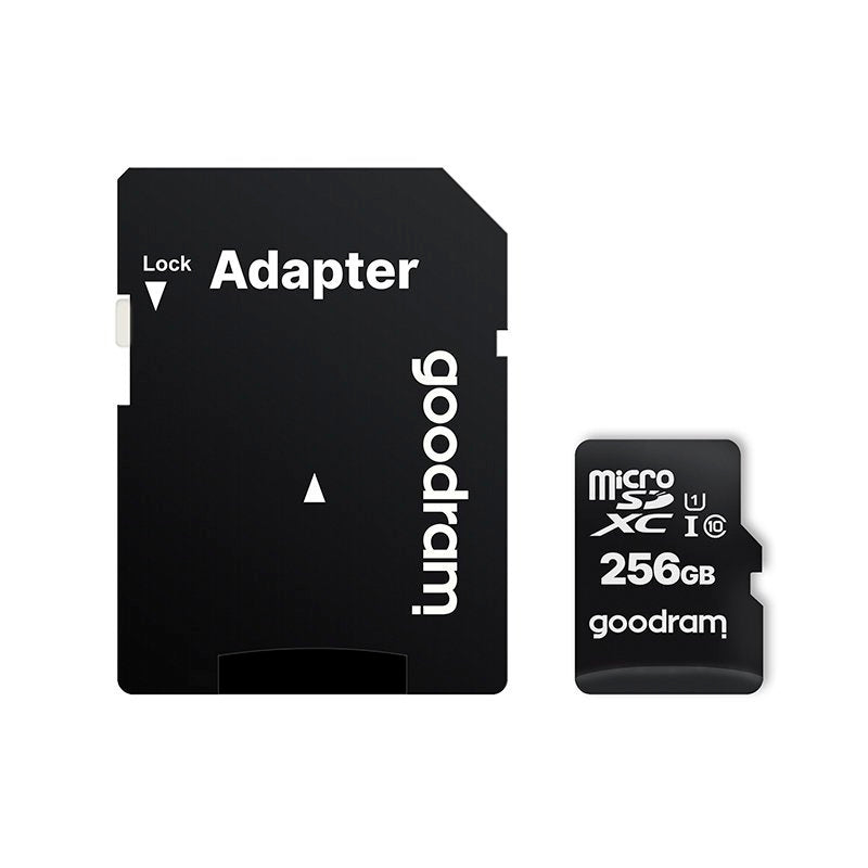Mikrokort 256GB micro SD XC UHS-I klass 10 minneskort + SD-adapter